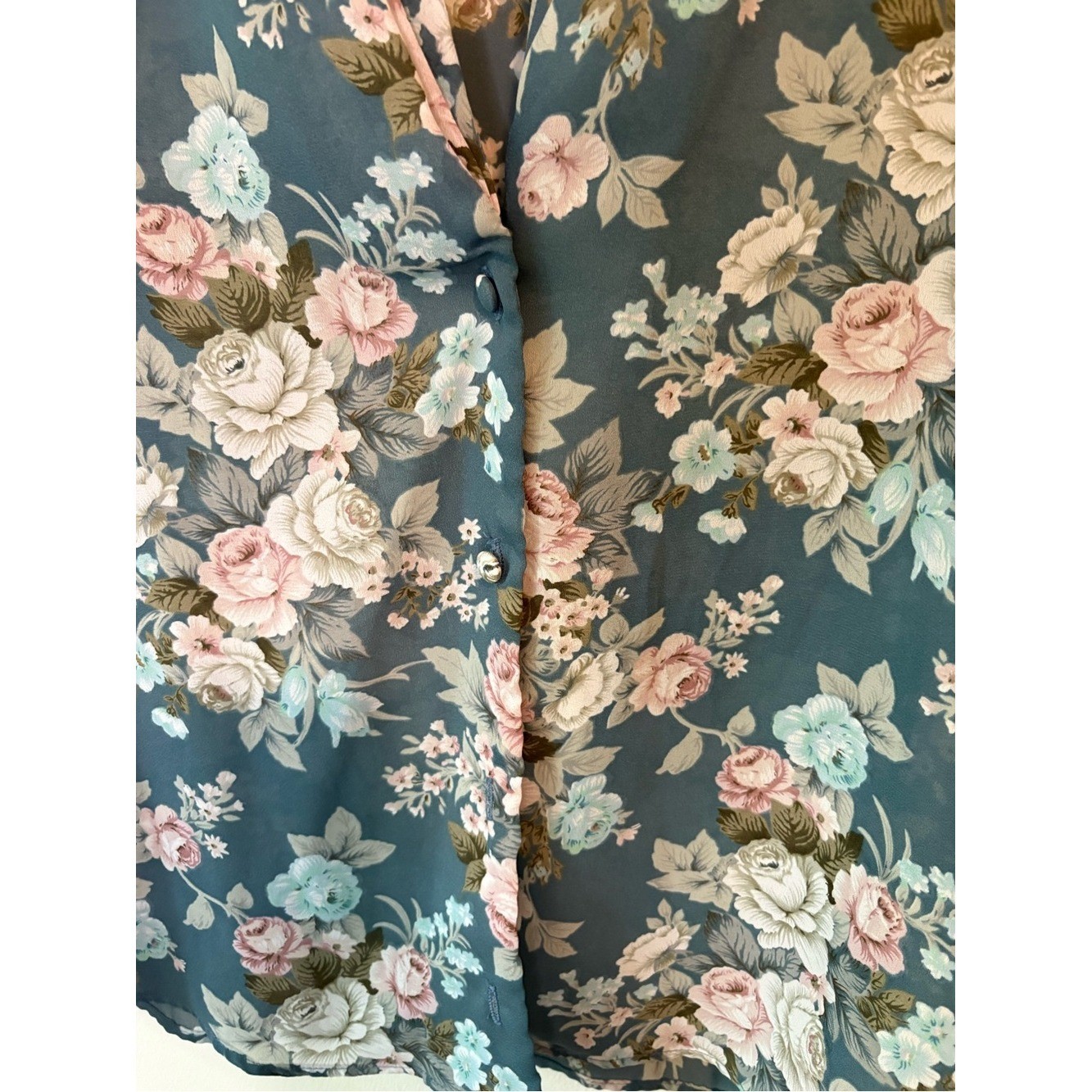 Vintage Fritz & Lloyd Button-Front Blouse – flawed