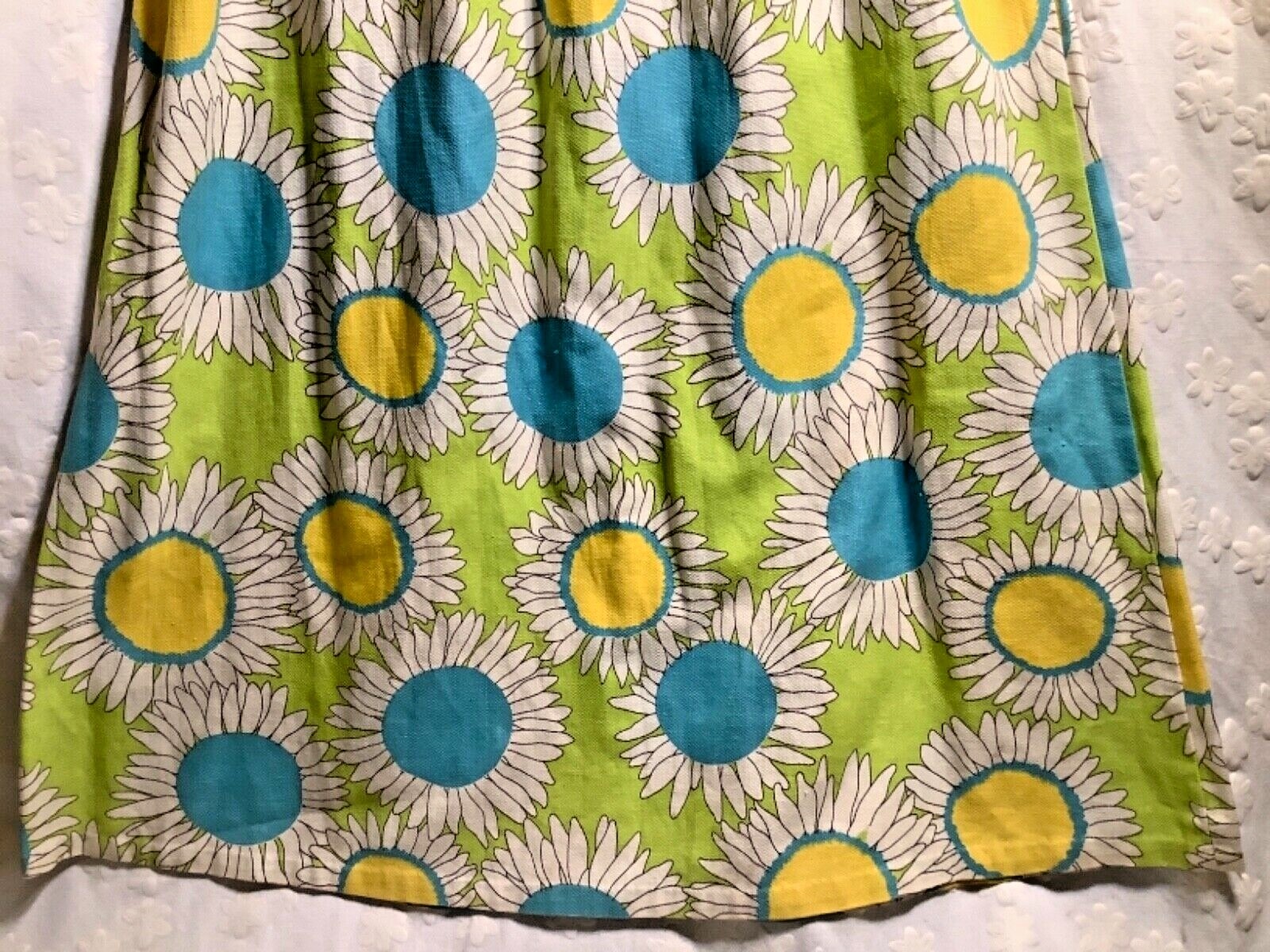60s Vintage Pop Art Sunflower Skirt Rare Vintage Fabric U.S. Domestic Shipp Only