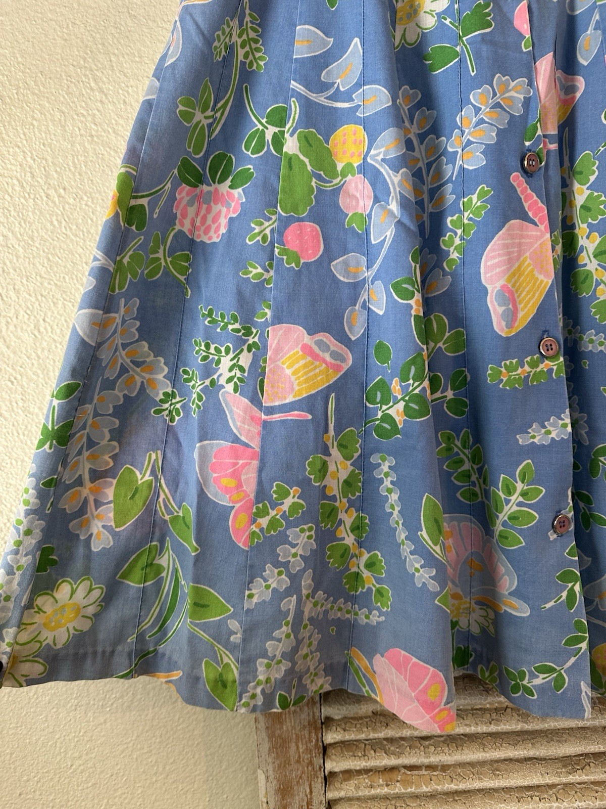 B4 Vintage Peter Popovitch Floral Berry Skirt Size 8 Medium-See Description