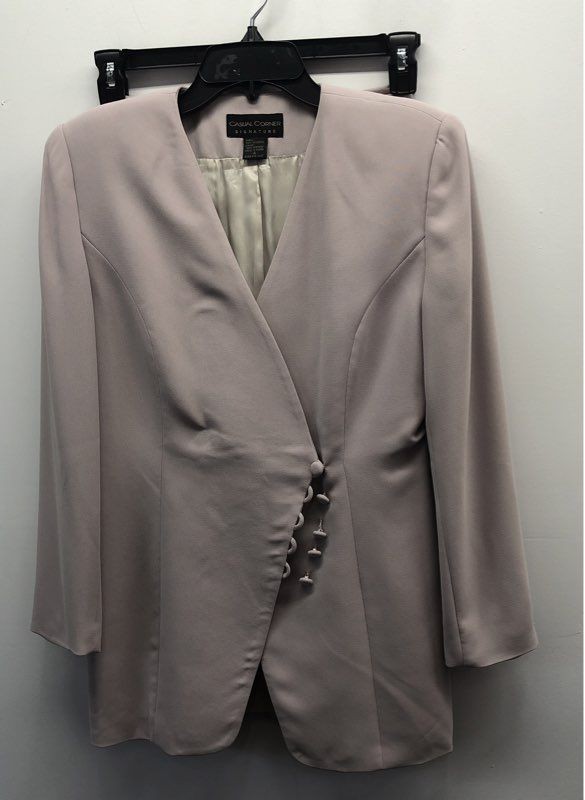 Casual Corner Signature Women&rsquo;s Mauve Skirt Suit Set Vintage 90s Asymmetrical 4