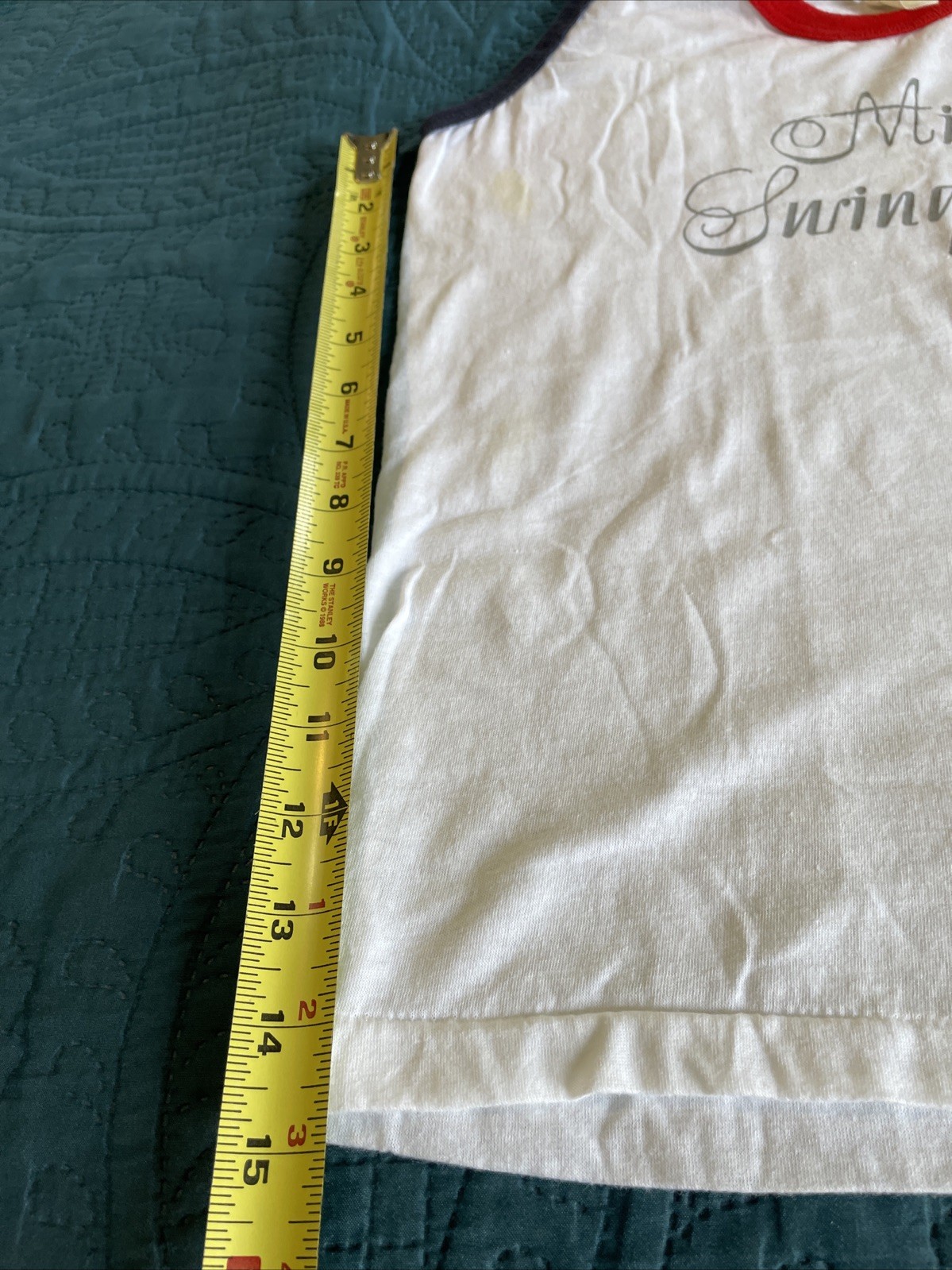 VTG 70&rsquo;s 1970s ringer tank top, women’s, small, a few small stains