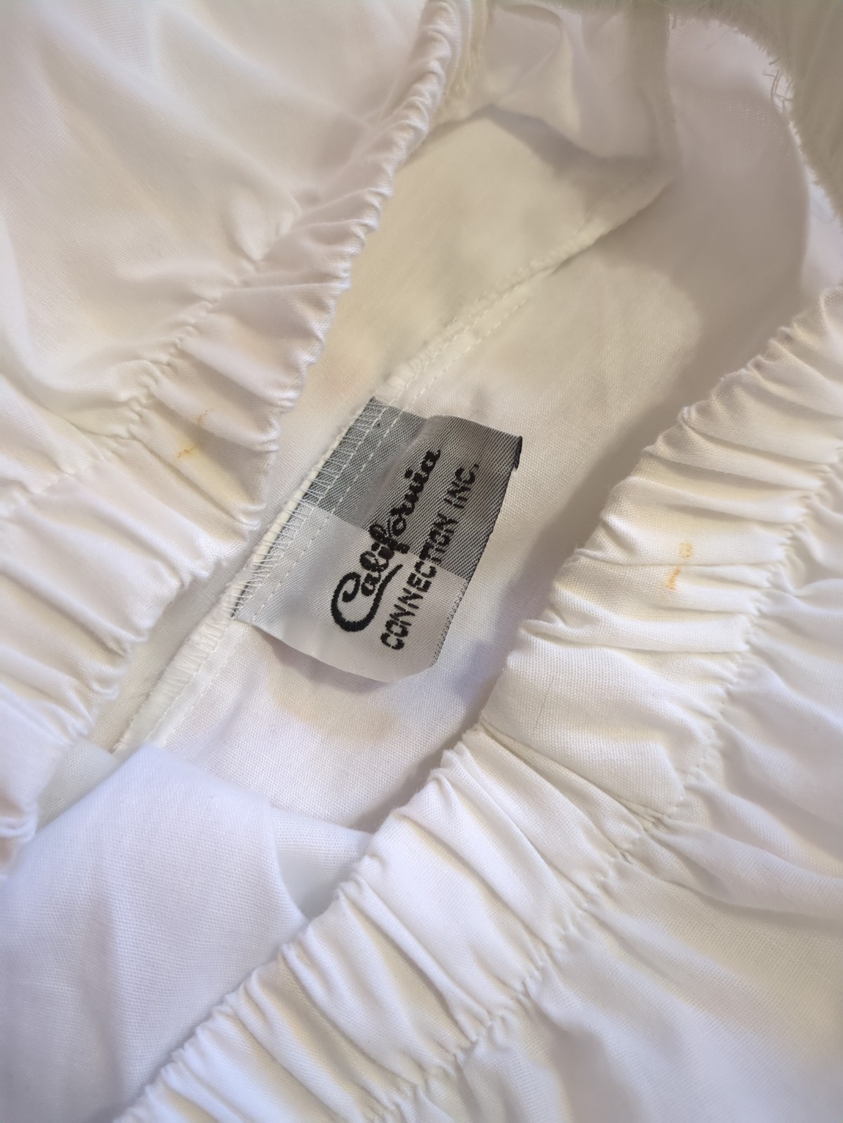 Vintage California Connection White Ruffle Petticoat Skirt M Cottagecore Slip