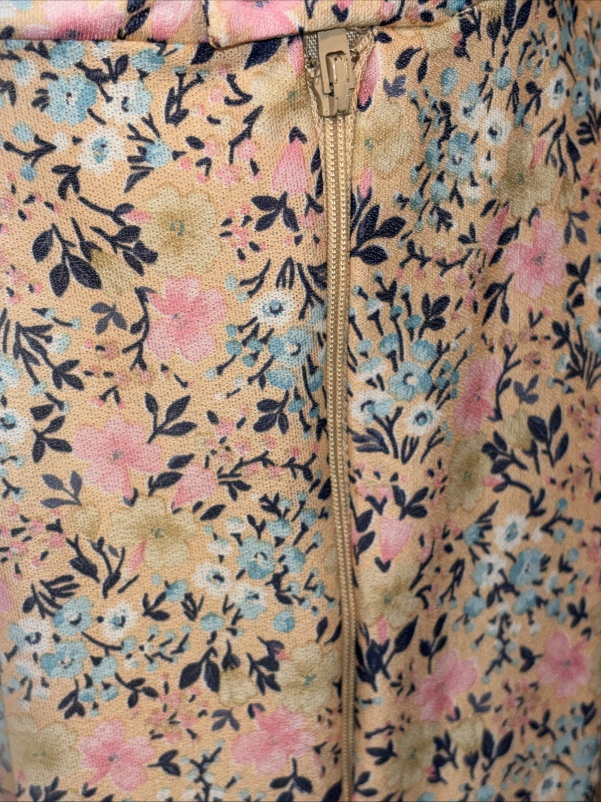 1950s women’s drawstring zipper button skirt Soft!! Size 11/12 Silky