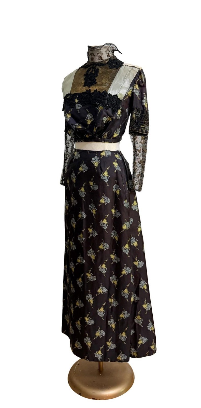 Authentic Edwardian Dress / Antique Dress / 1800s Dress / Size Small