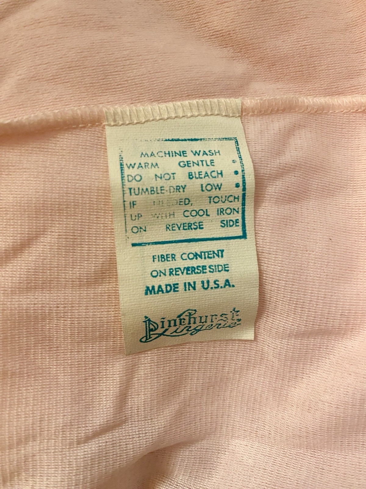 New Vintage 70’s Pinehurst Pink Granny Prairie Nightgown Long Sleeve Winter Smal