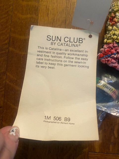 Vtg 1980&rsquo;s Sun Club by Catalina 2 Piece Shorts Swim Suit