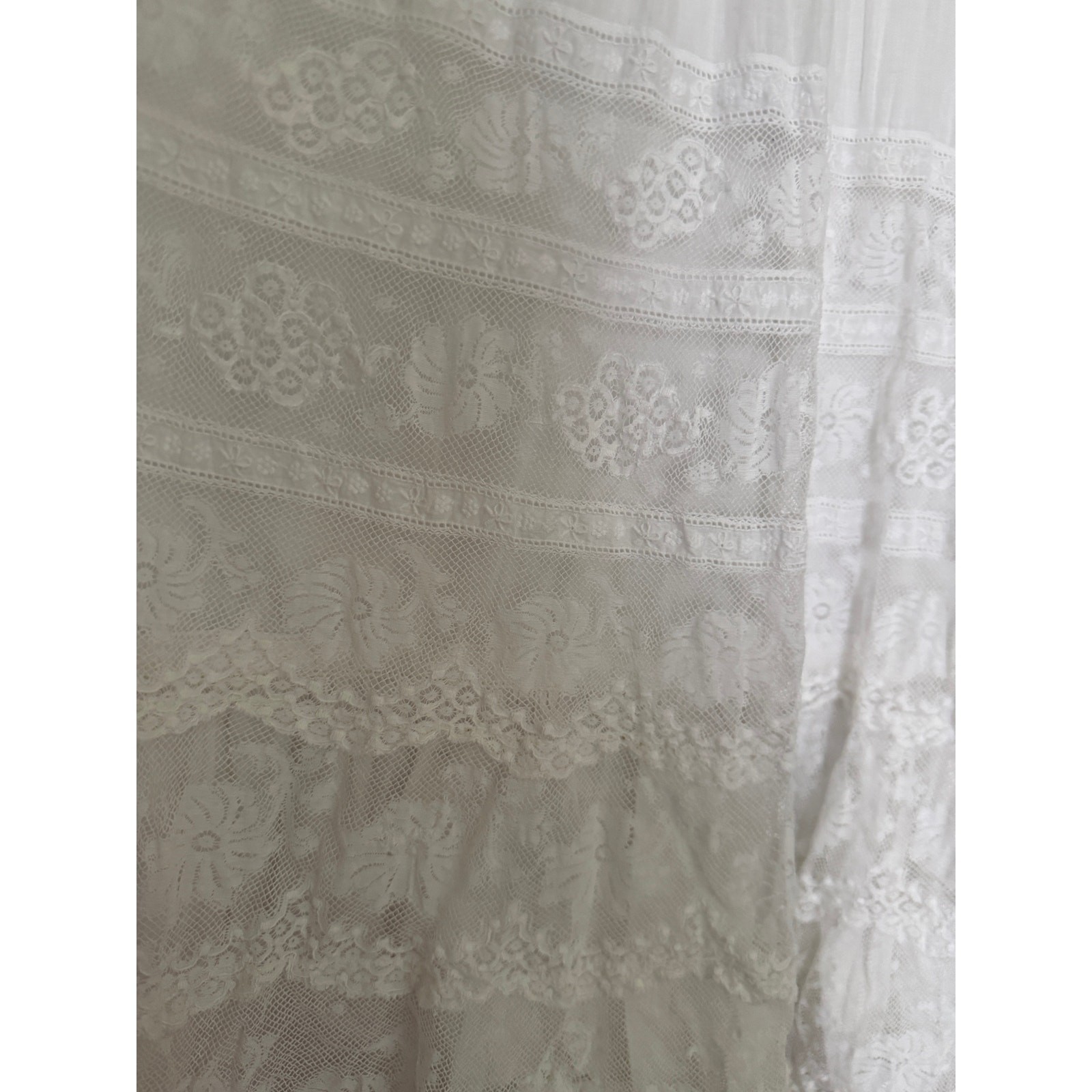 Antique Layered petticoat Double layered lace hand embroidered skirt maxi