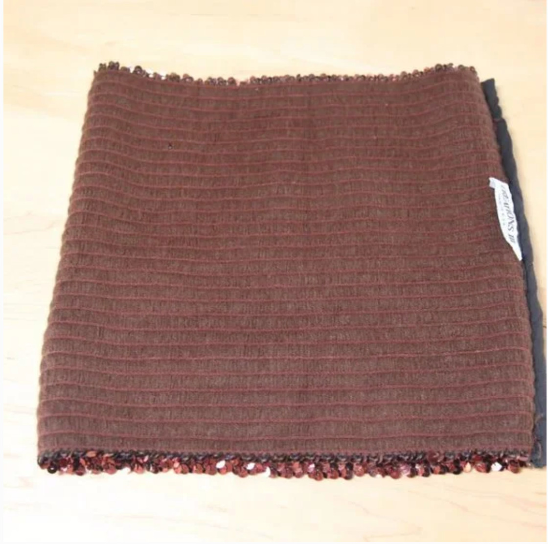 Vintage 1980&rsquo;s Copper Brown Disco Sequin Tube Top Crop Top Small