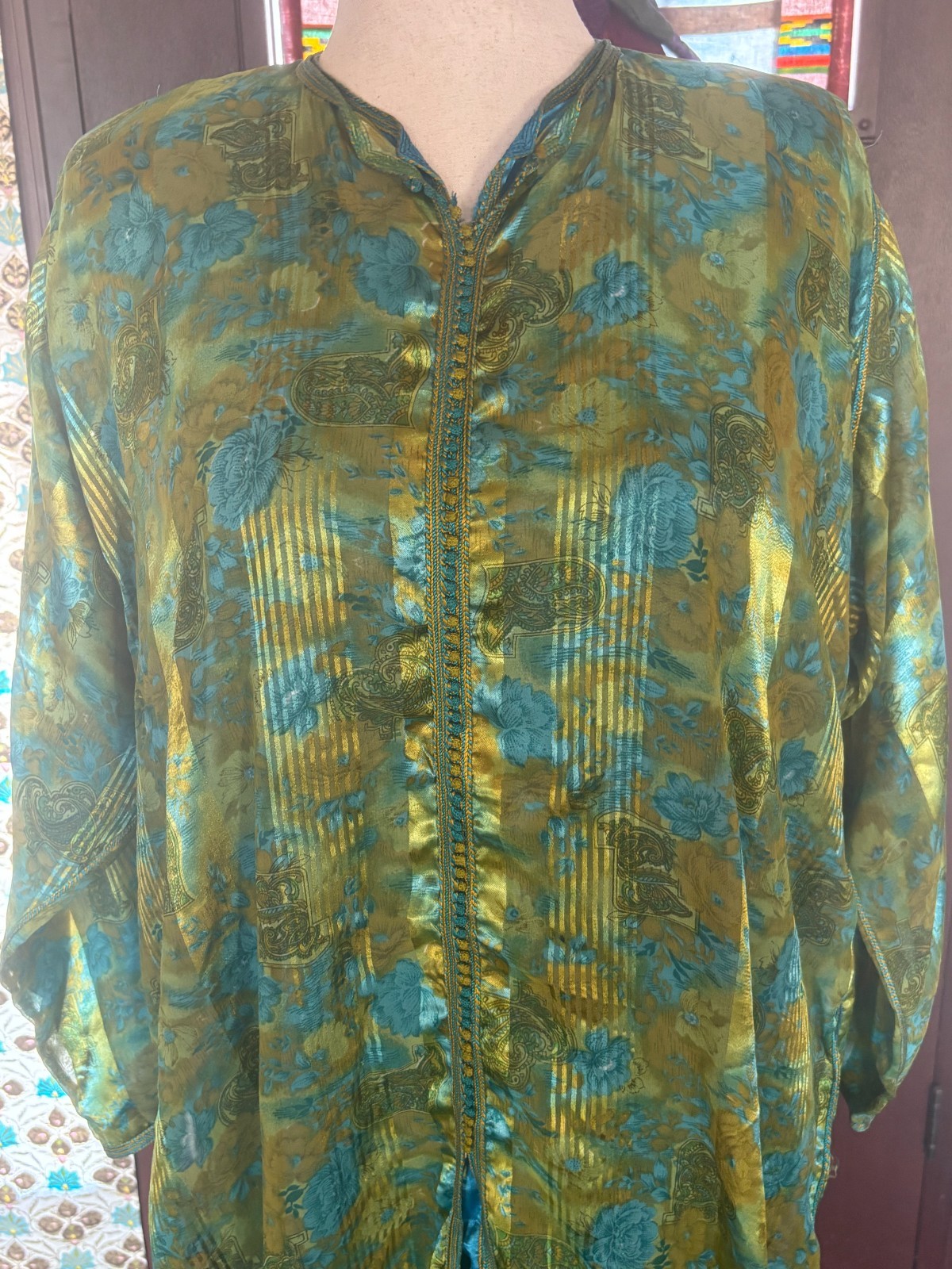 Vtg mid 60&rsquo;s – 70&rsquo;s 2pc Moroccan Caftan Set Sz M-L