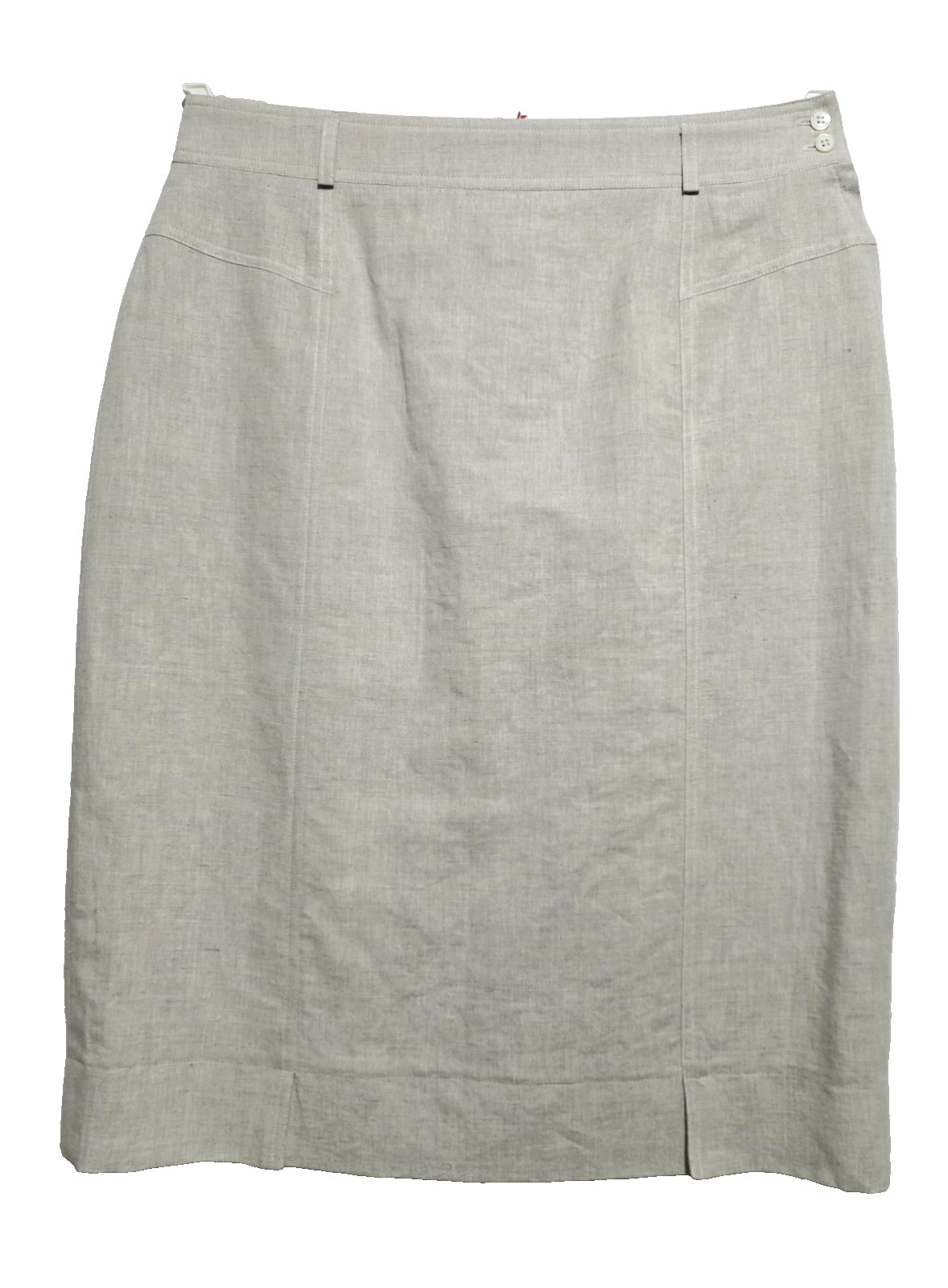 Mondi Skirt Sz 44 M/L New Vtg Straight Beige Ecru Linen Blend &rsquo;90s German Career