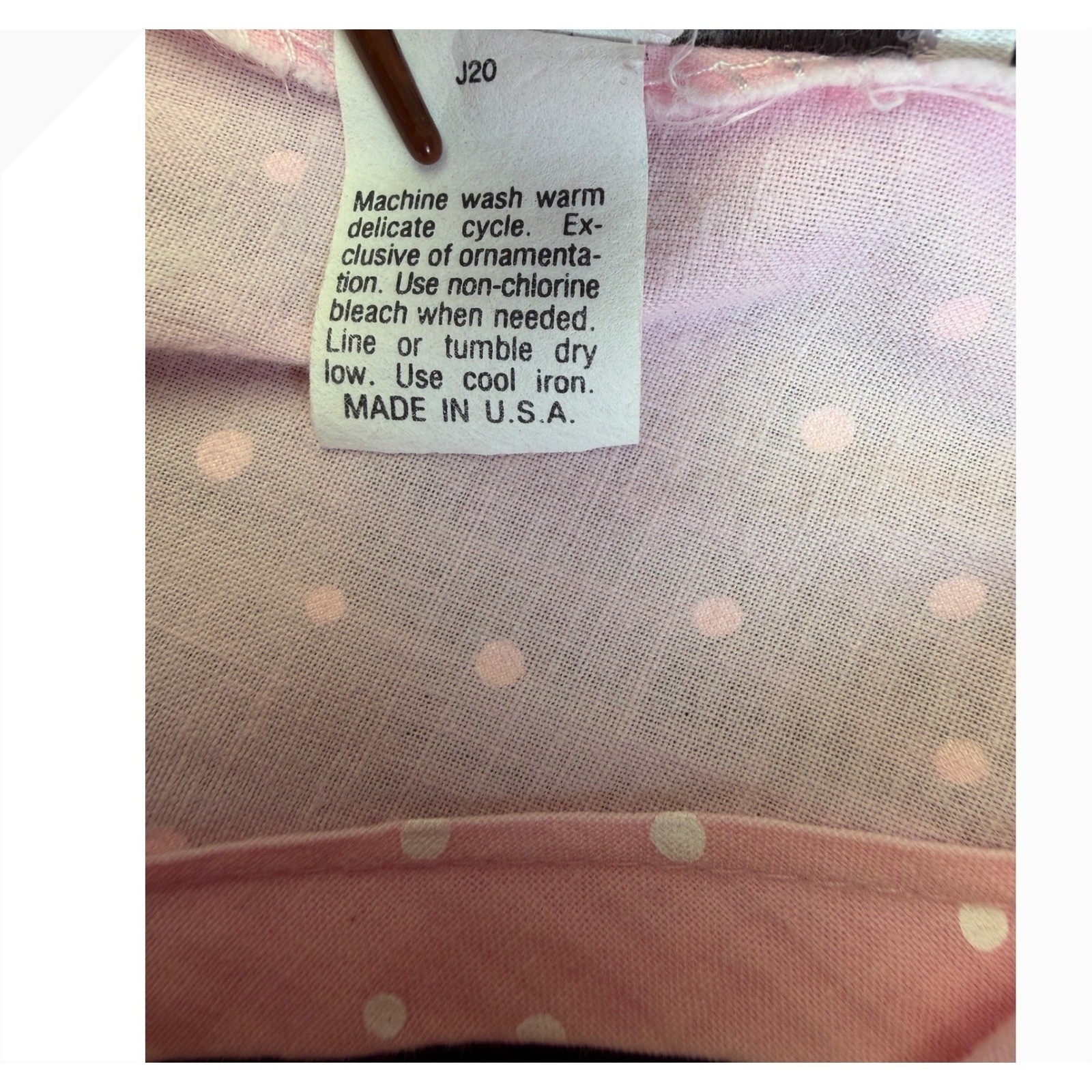 Benson E Smith Vintage 80s Pink Polka Dot Cotton Jumpsuit Size 13 Pockets Retro