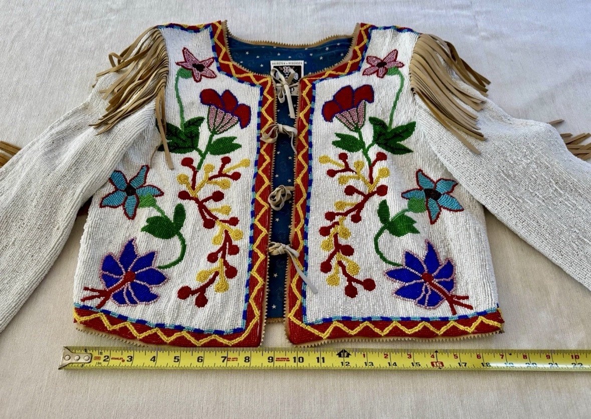Hairston Roberson Museum-Quality Fully Beaded Native American–Style Jacket XS-S