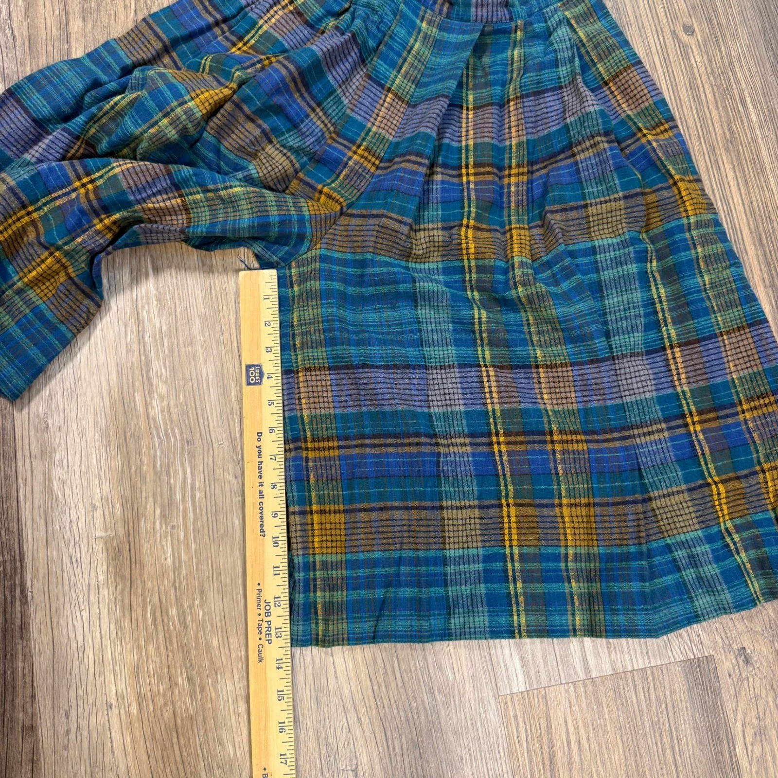French Vintage Cottagecore Plaid Two Piece Set Gaucho Pants Folk Art Boho Cotton
