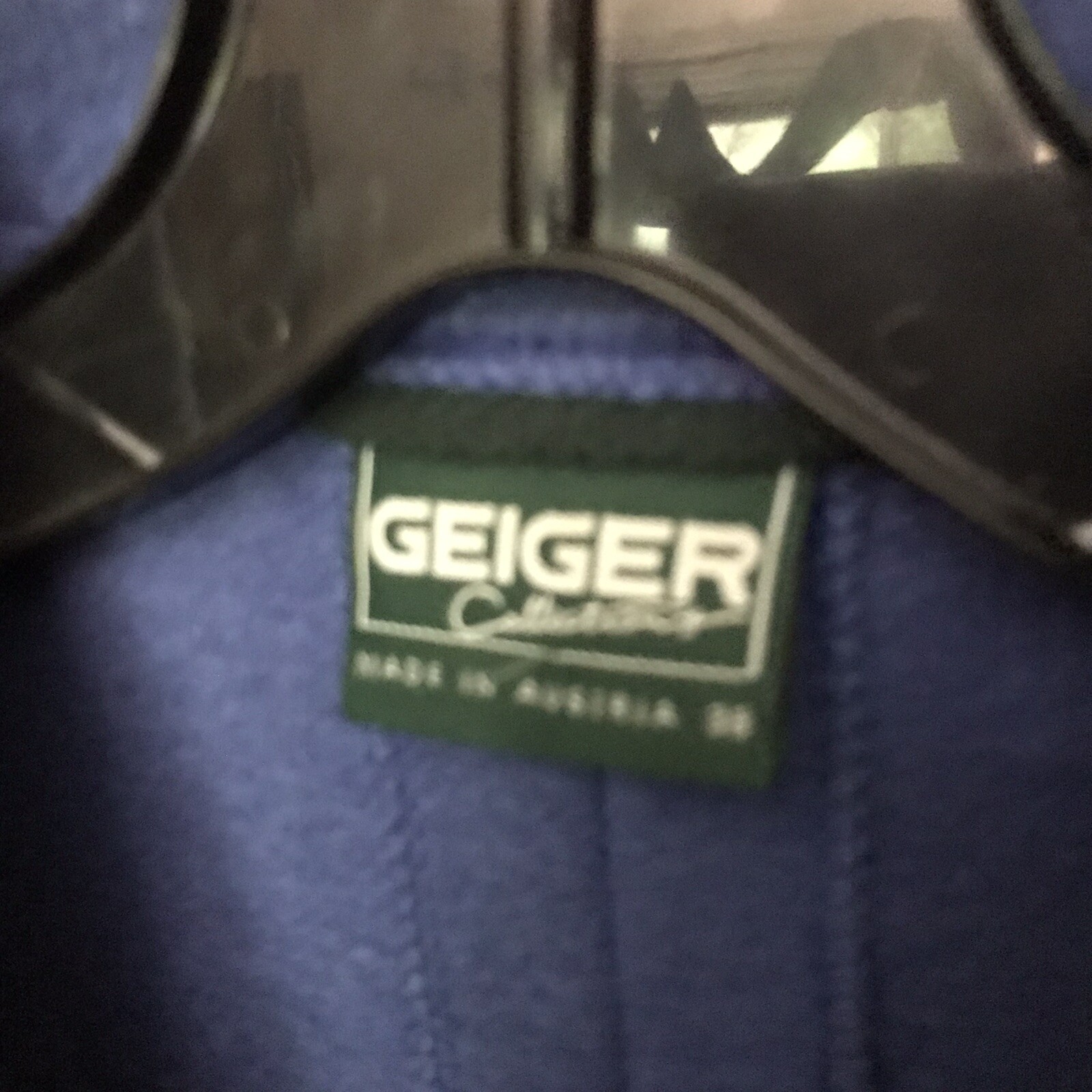 GEIGER Austria Wool Blue Jacket Size 38 -40 Chest -20.5” Long -Cheapchicplus