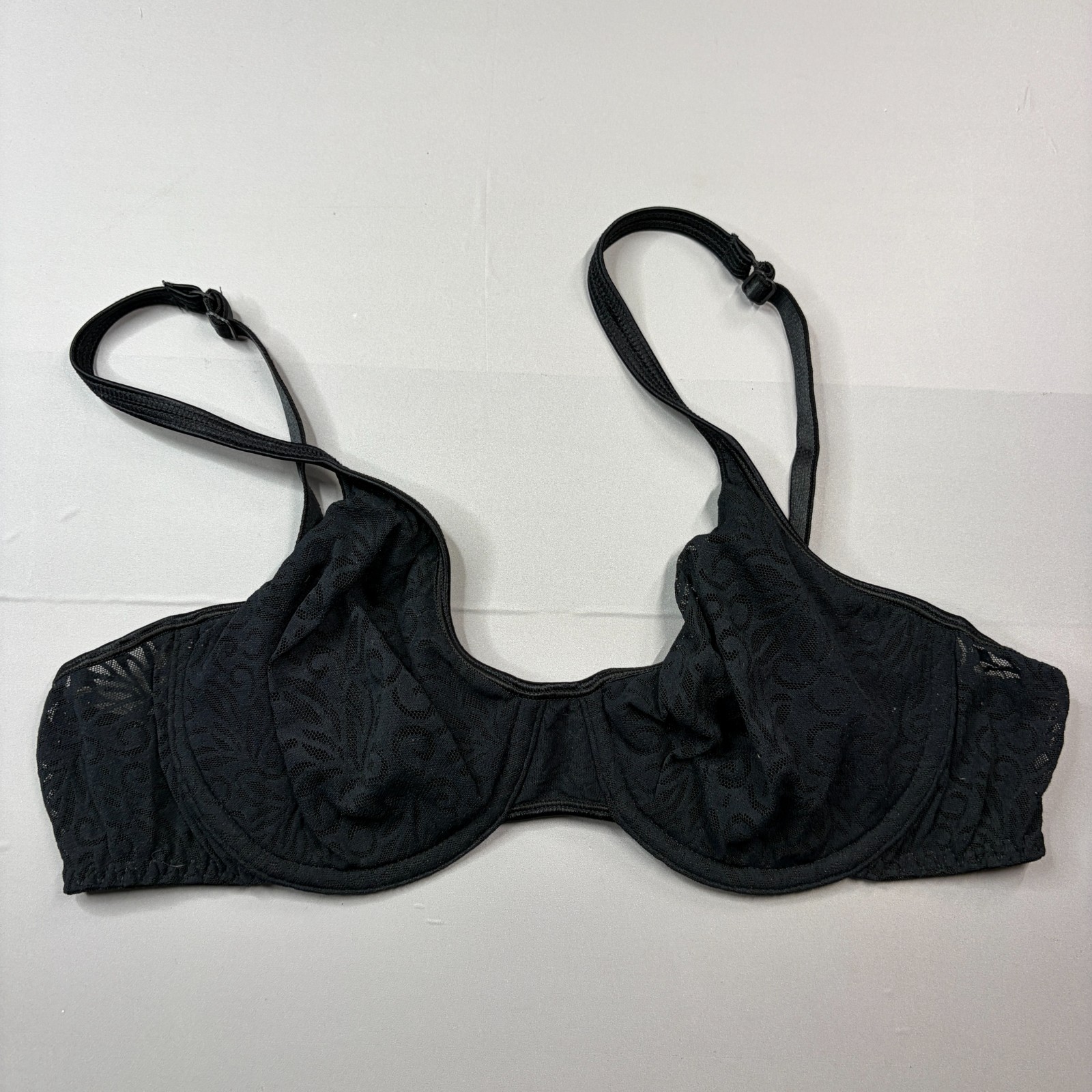 Vintage Warners Bra 38B Retro Black Unlined Underwire 01549
