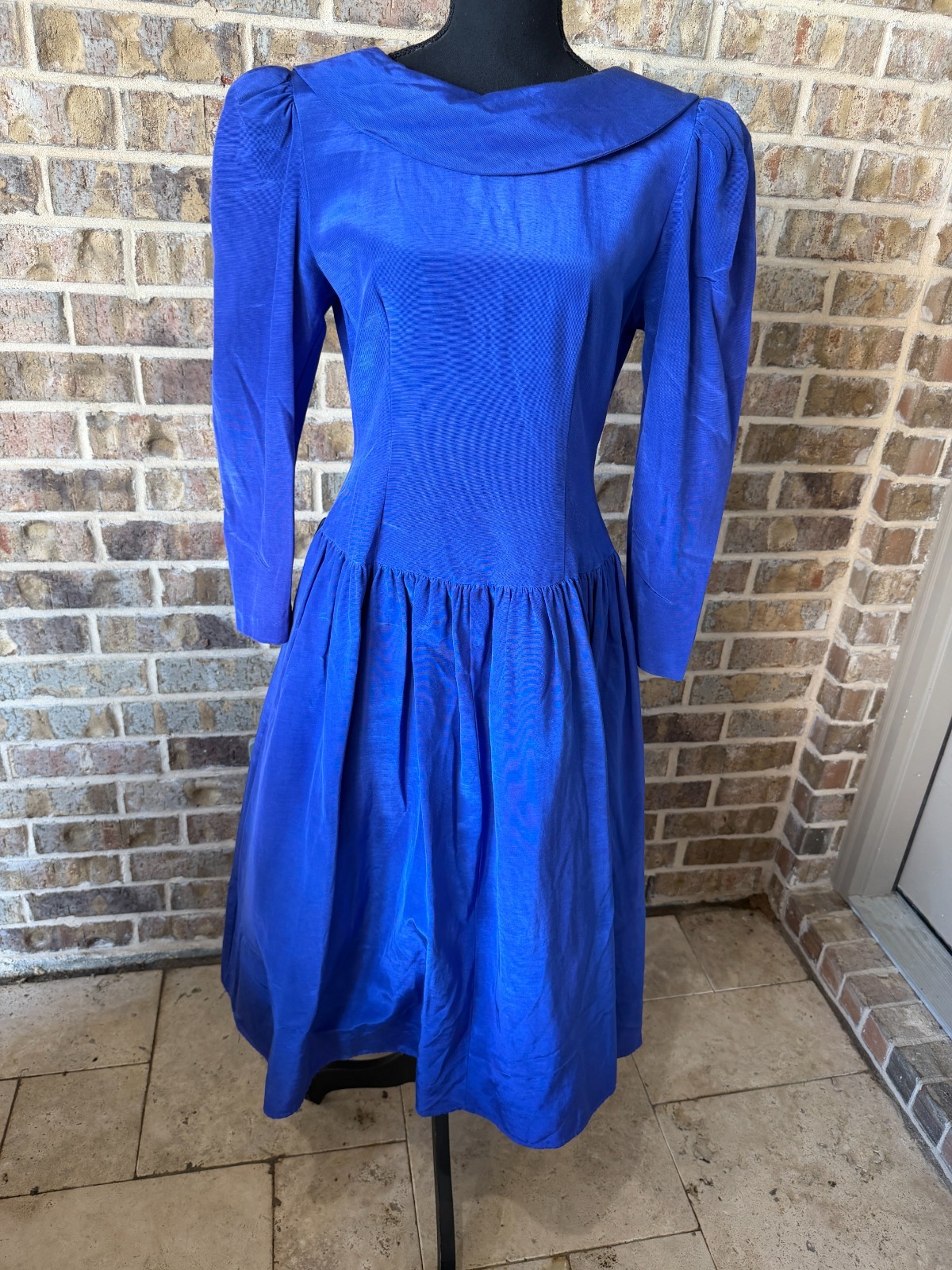 Kathryn Conover New York Vintage 1980&rsquo;s ILGWU tag blue formal tea length dress