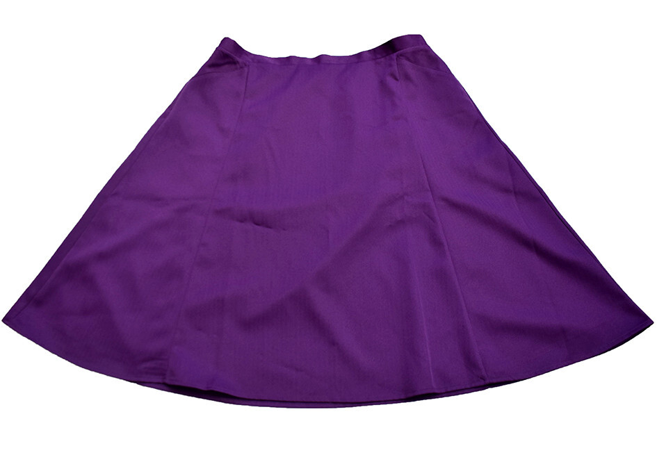 Vintage Vicki Wayne Purple A-Line Skirt, Women&rsquo;s Plus Size 24W, Elastic Waist