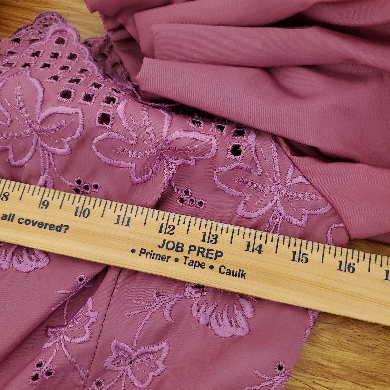 VTG Puff sleeve off shoulder taffeta mauve Prom Gown Dress 5/6 USA Union Made