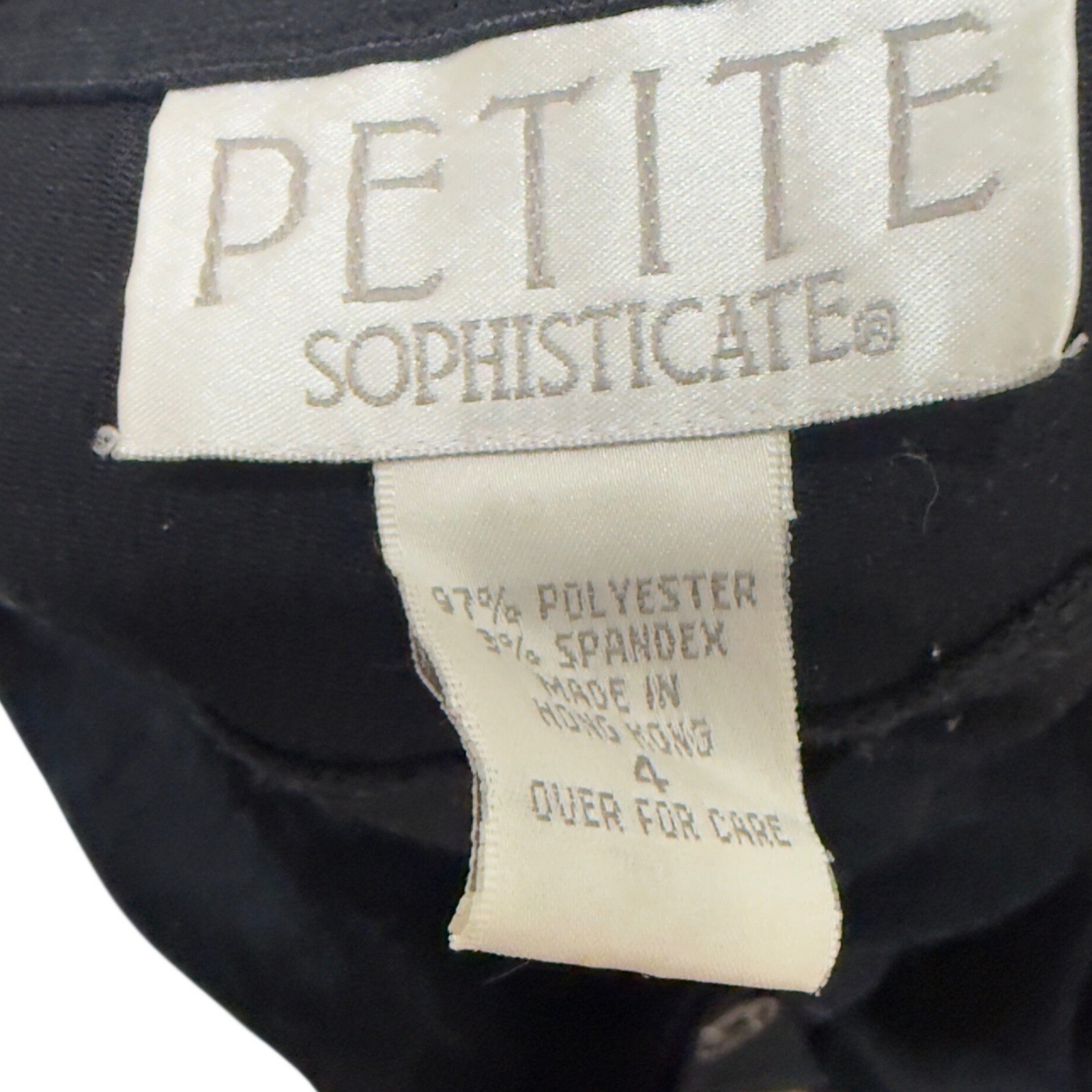 Vintage Petite Sophisticate Black Maxi Pencil Skirt High Waist 80s 90s