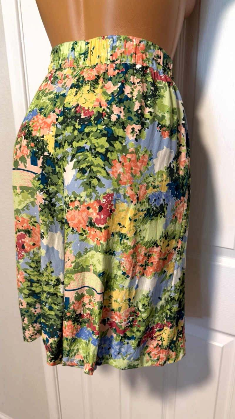 VTG 80&rsquo;S CAROL ANDERSON COLLECTION COTTAGE FLORAL SKORT SKIRT SHORTS SZ M