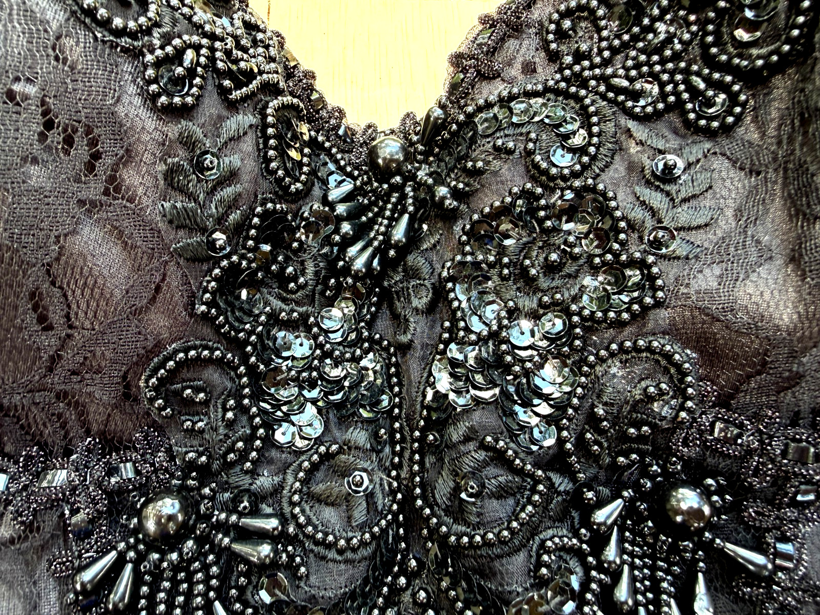 Vintage 80s Bustiers Corset Strapless Sequin 38C Sexy Lace Satin Boudoir Madonna