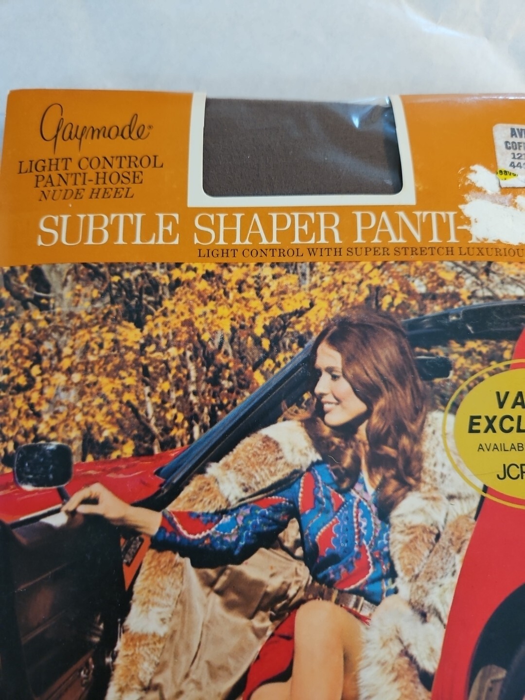 Vtg 1970s Gaymode Average Subtle Shaper Panti-Hose Pantyhose Nylons Coffee Bean