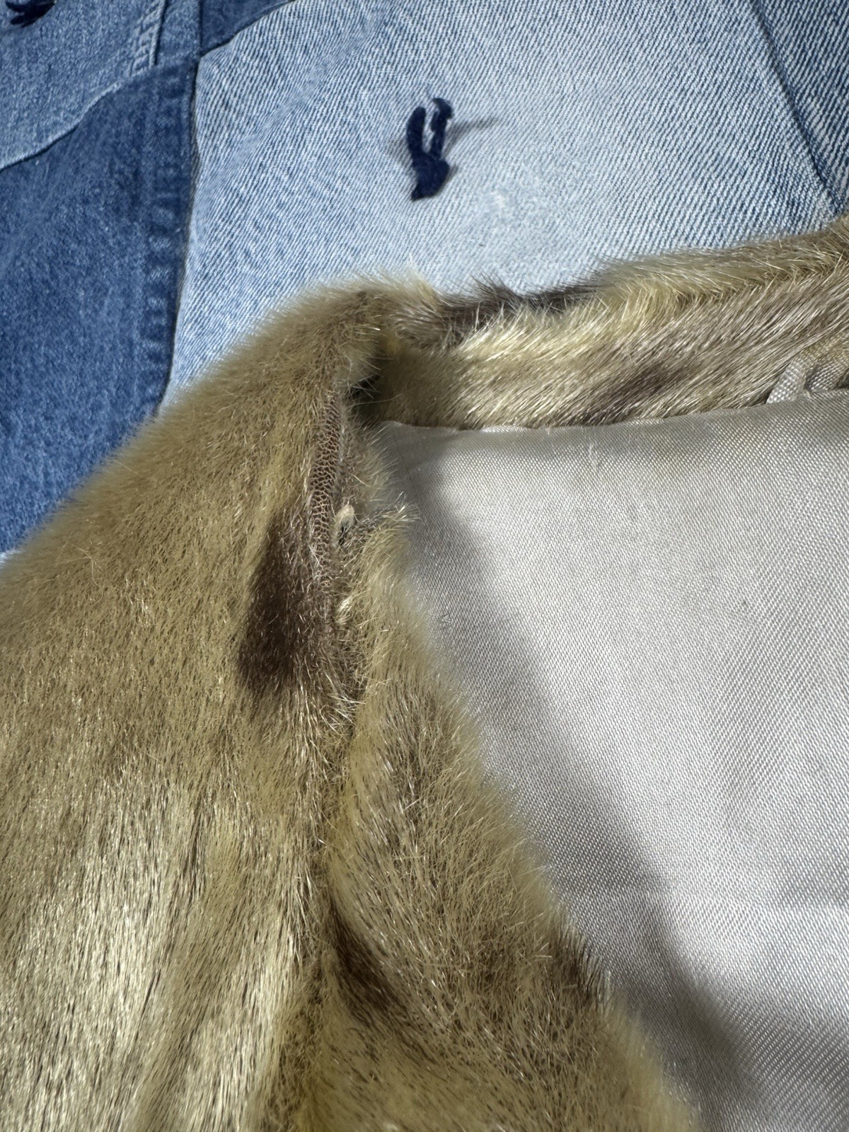 Vintage Seal Fur Spotted Pattern Fur Hide Leather Long Coat (Read Description)