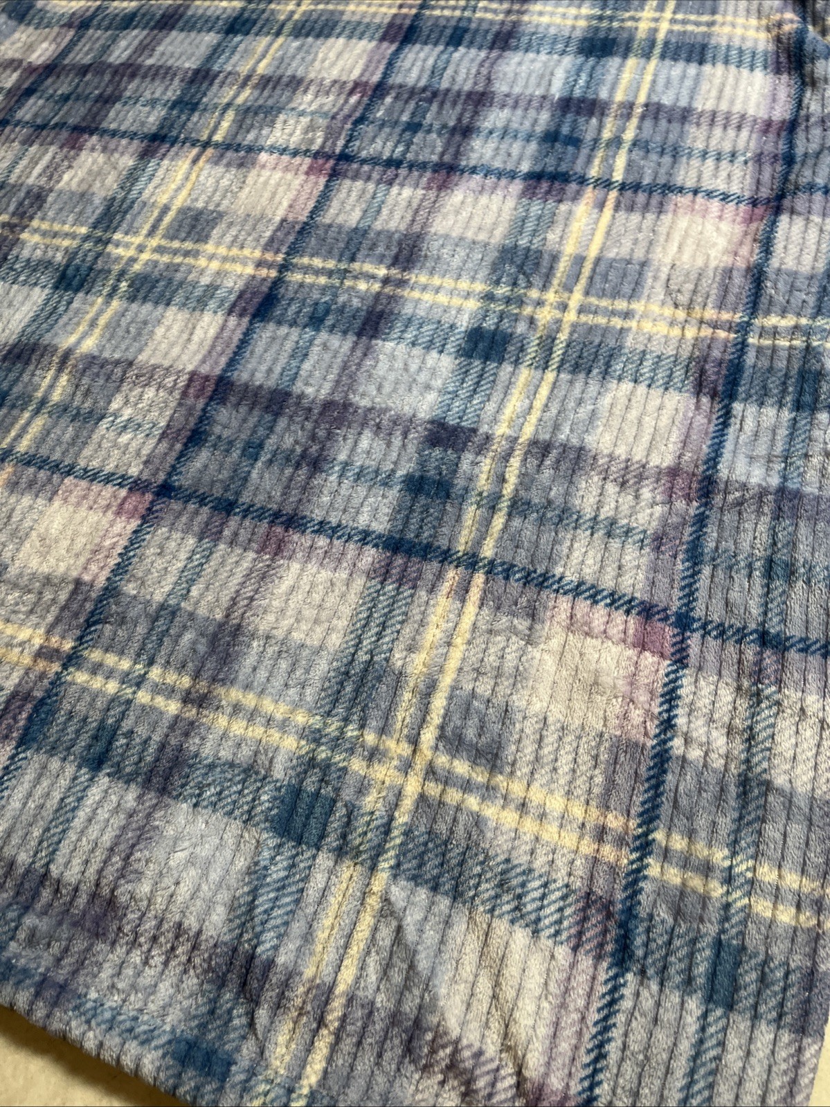 STAN HERMAN Size LARGE Bath Robe Housecoat Lounger Plaid Poly Sz3XL