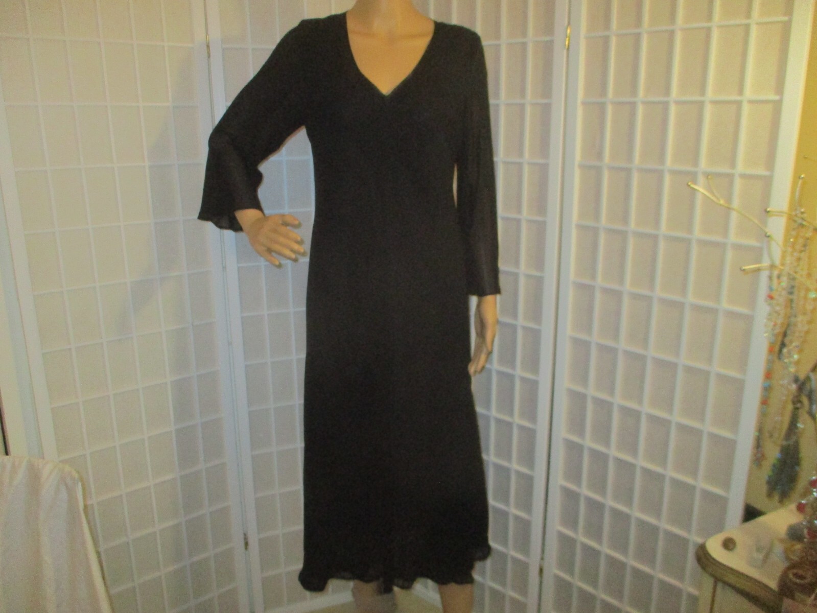 Harold&rsquo;s vintage mid length bias cut black dress