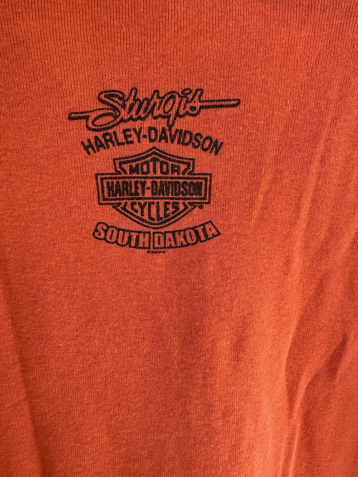 Vintage Harley Davidson Sweater Women’s L Cardigan Orange Black Button Front