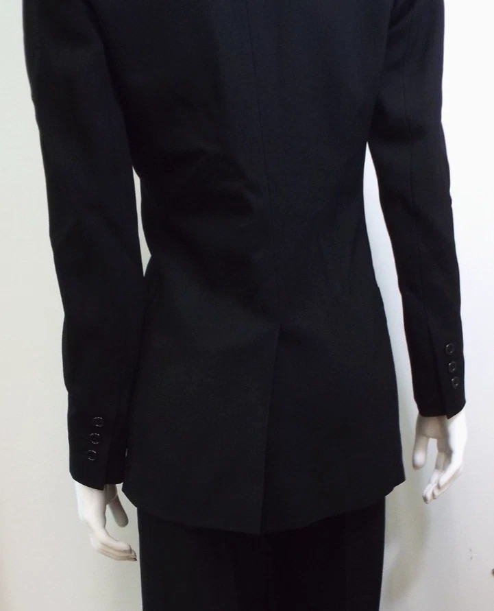 Vintage Yves Saint Laurent Rive Gauche Black Wool Blazer Jacket Women’s Size 40