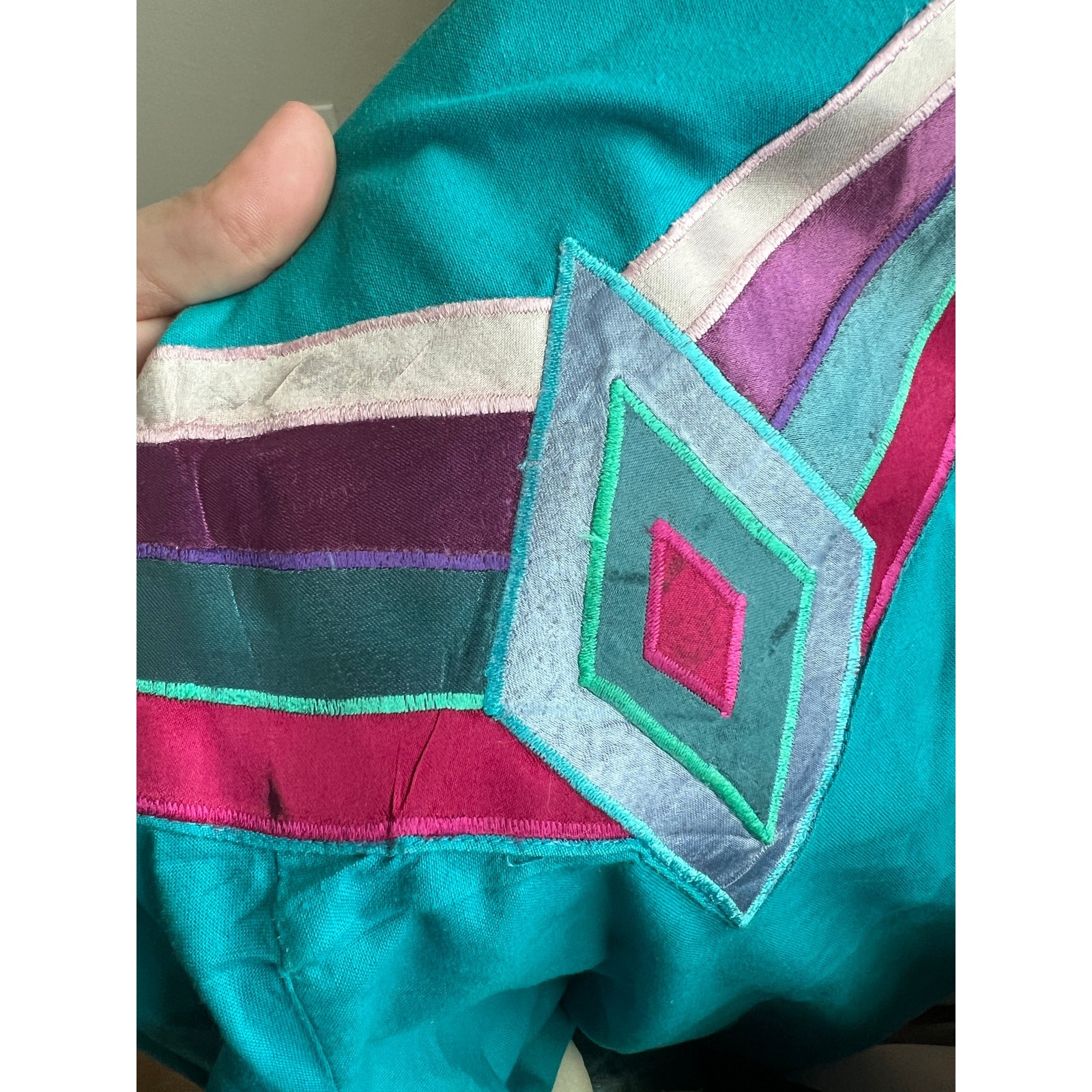 Vintage turquoise Wrangler button down size Small
