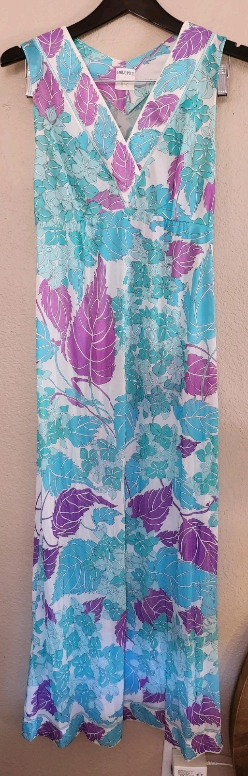 Vintage Emilio Pucci Lingerie Nightgown Coverup Sheer Sleeveless Dress SZ 6-8