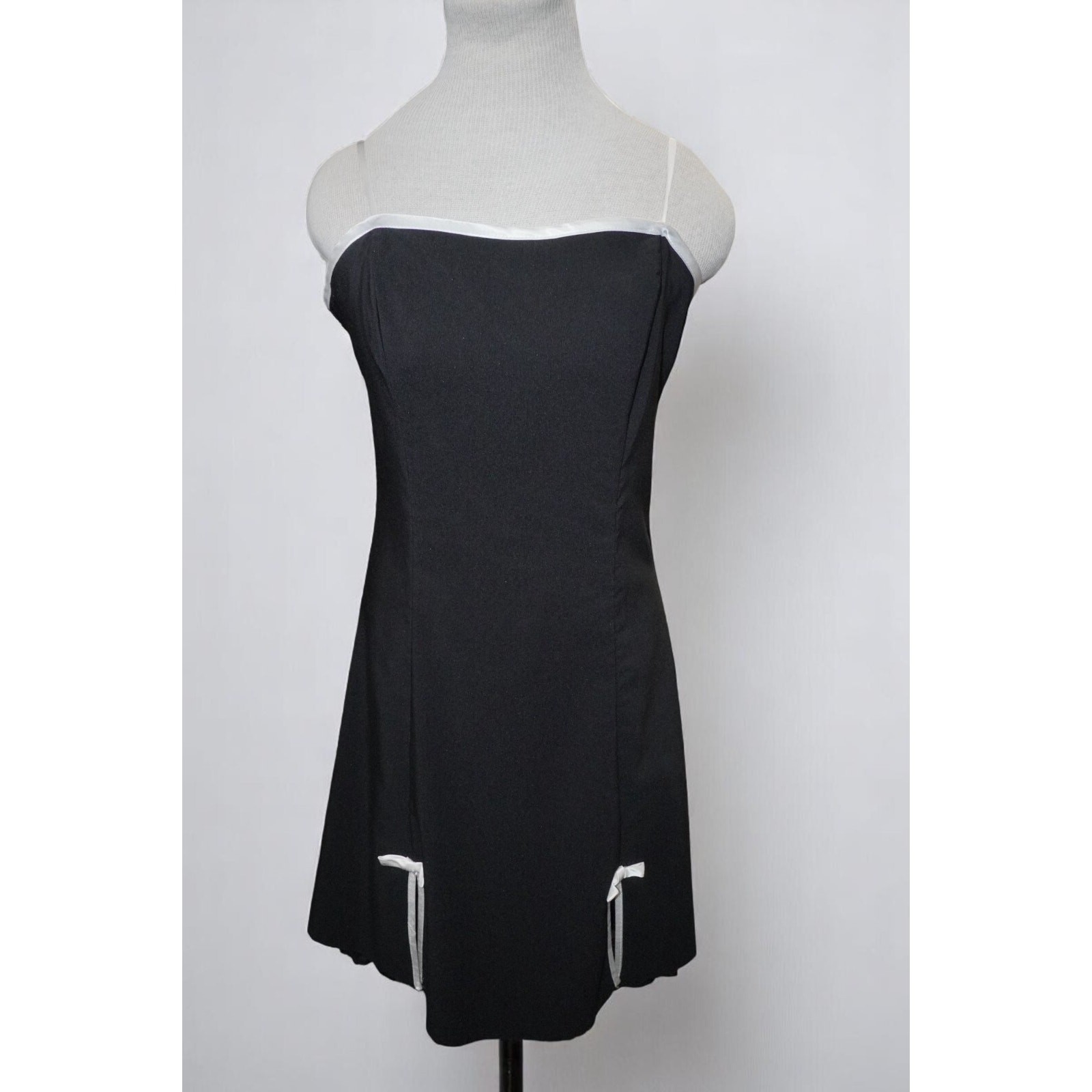 BCX Black & White Contrast Trim Mini Dress – Size 13 – Made in USA