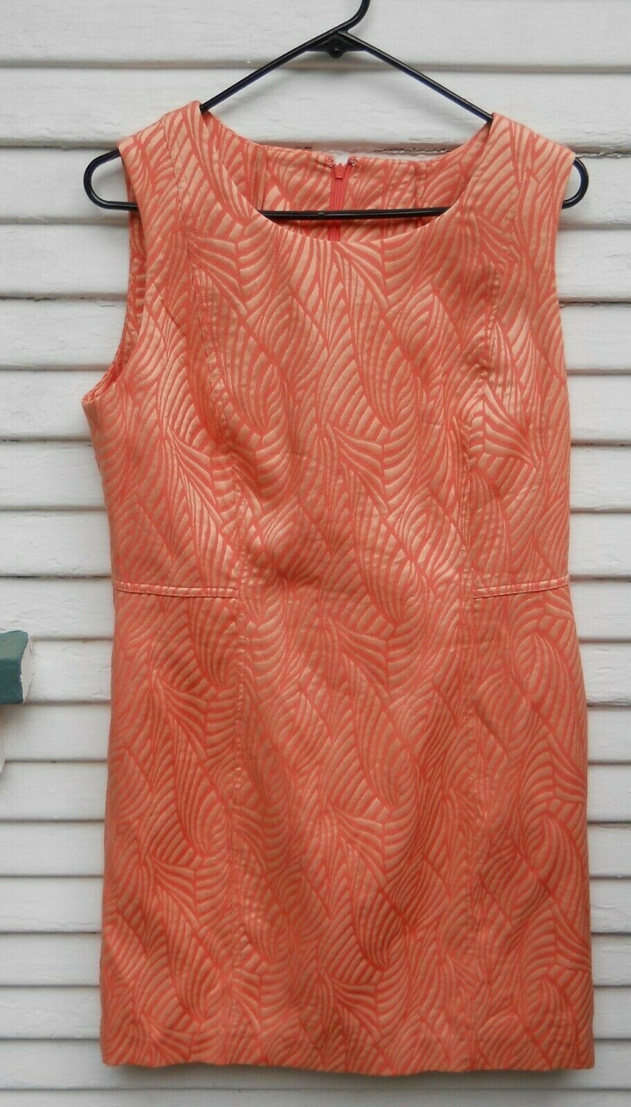 VINTAGE 60&rsquo;S WOMEN&rsquo;S PEACH A FRAME SLEEVELESS CASUAL DRESS SIZE LARGE NO LABEL