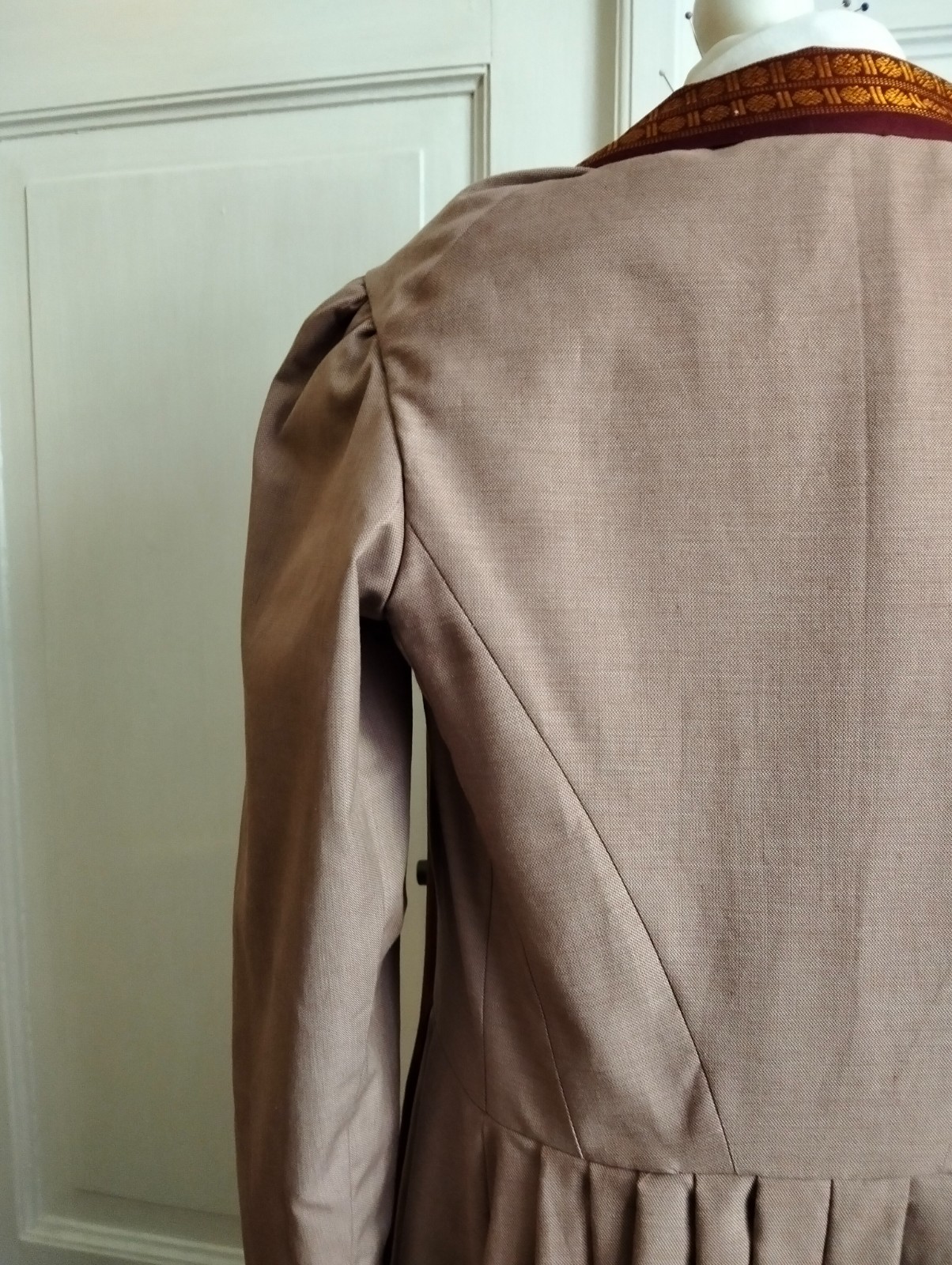 edwardian style dressing gown antique like Victorian reenactment