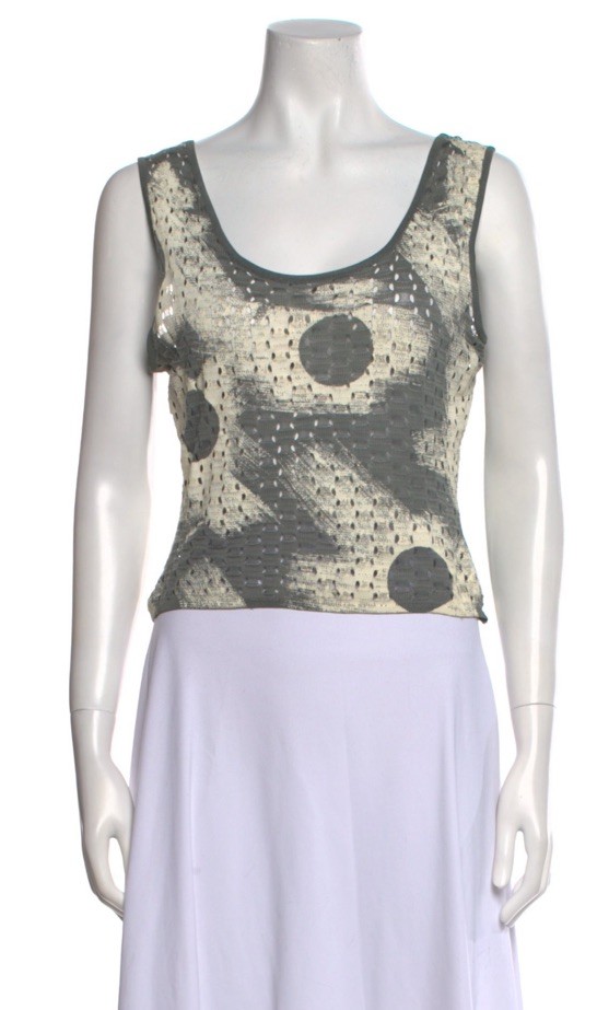 Christian Dior Vintage 2001 Matching Set Sweater Top Cardigan White Gray FR 42 L