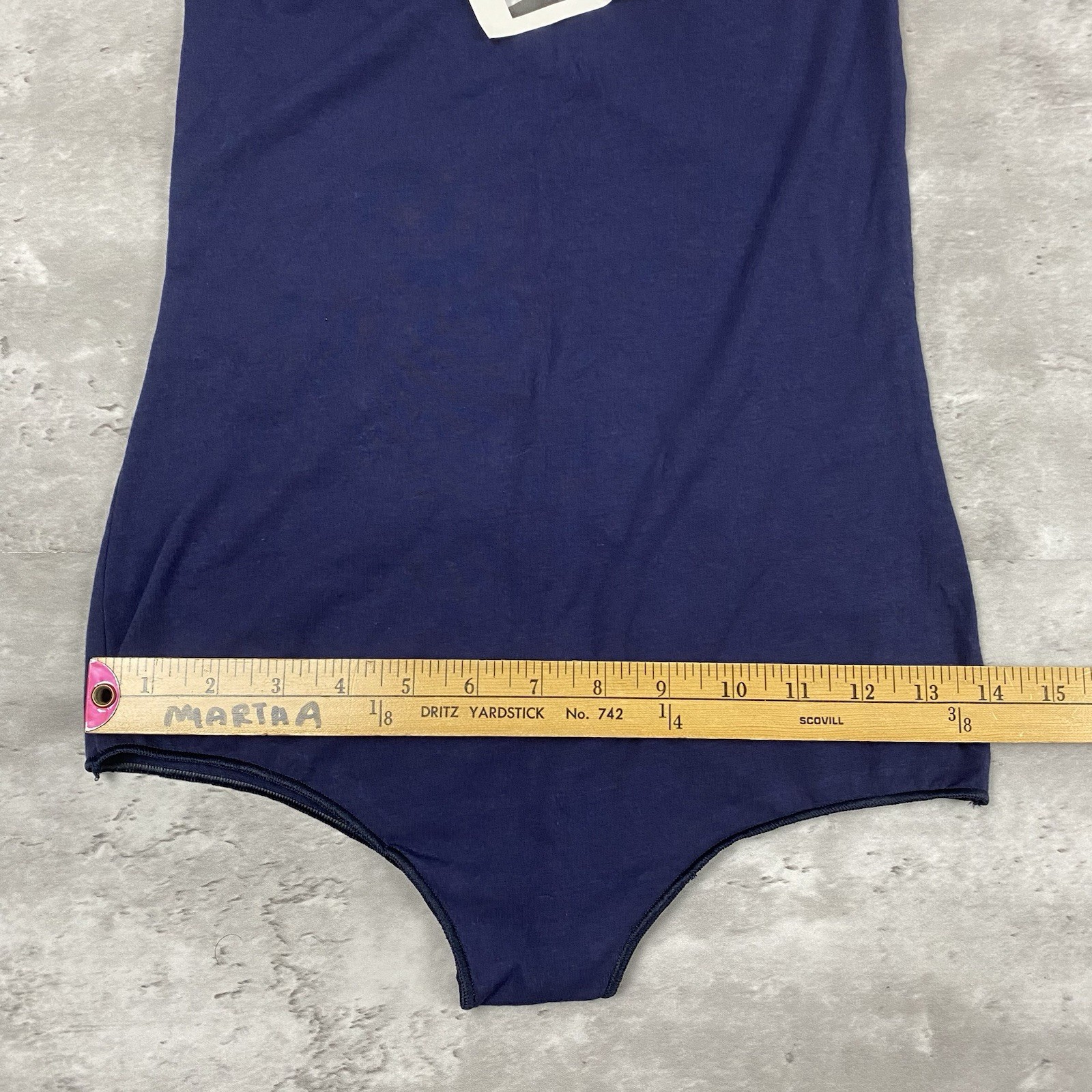 vintage AMERICAN APPAREL bodysuit Classic Girl Spandex strapless navy blue y2k