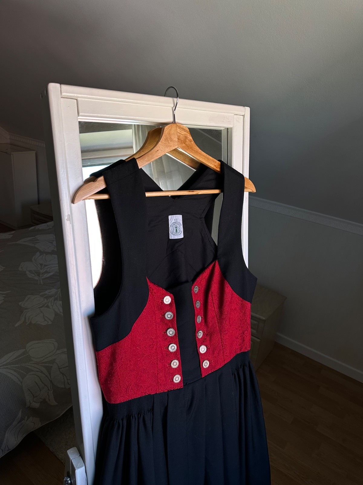 Vintage Tostmann Tranchten Austrian National Dirndl Woman Dress Sz L