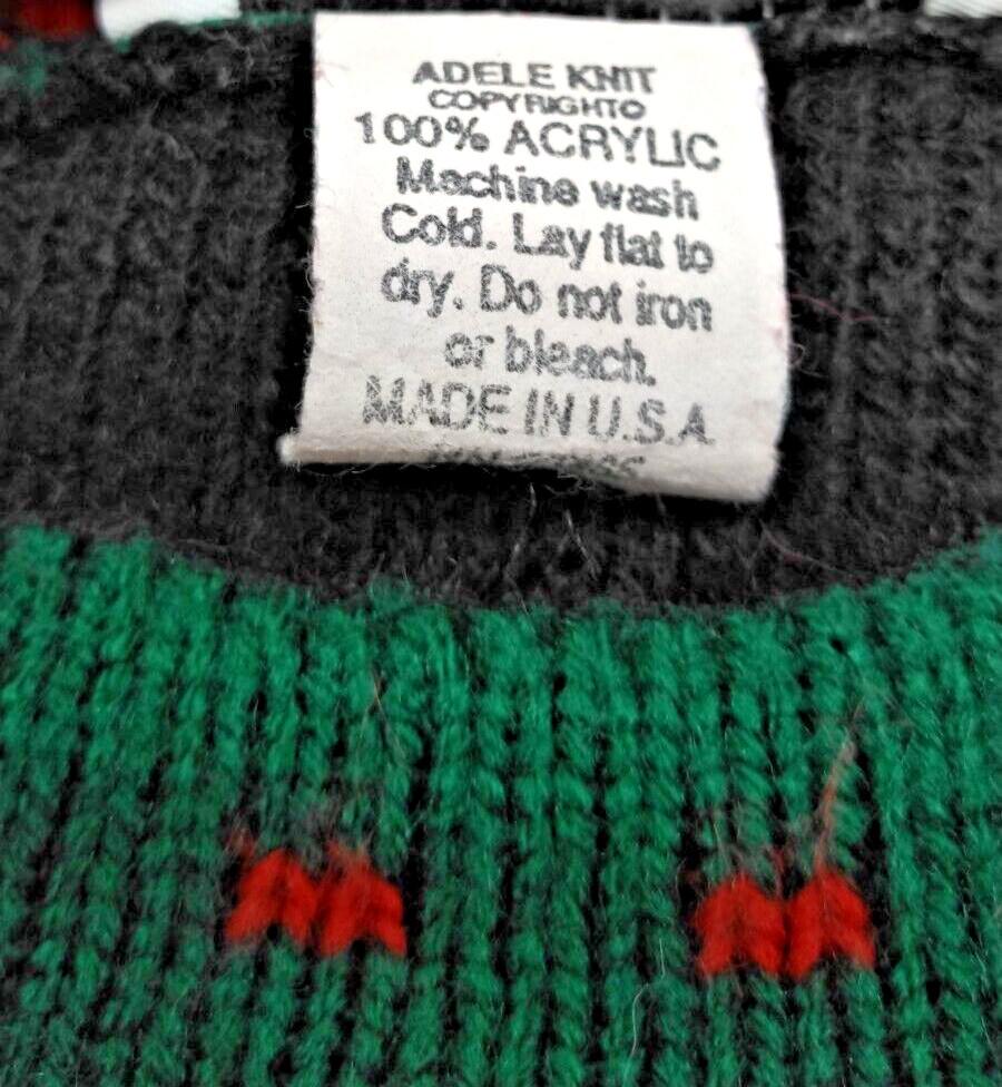 Vintage Adele Knitwear Christmas Holiday Sweater Women&rsquo;s Size Large – USA Made
