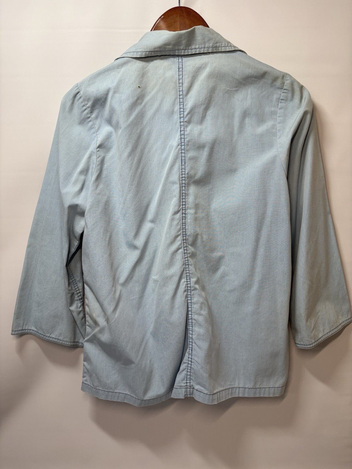 1960s White Stag Jean Jacket Light Weight Denim Anchor Buckle Front Women’s M/L