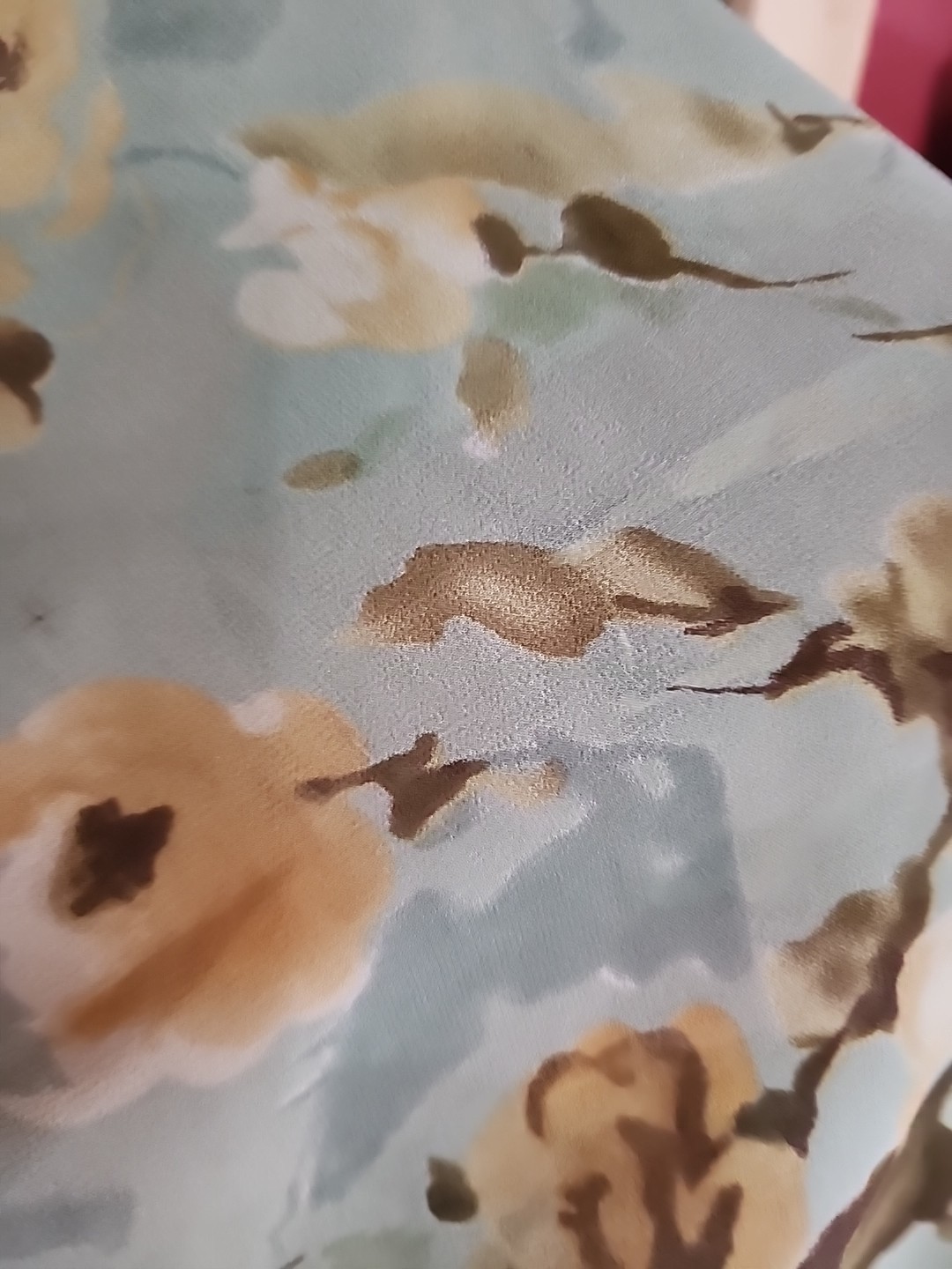 Vtg Adrianna Papell Womens Green Beige Floral Silk Top Asym Skirt Set Sz 16/18