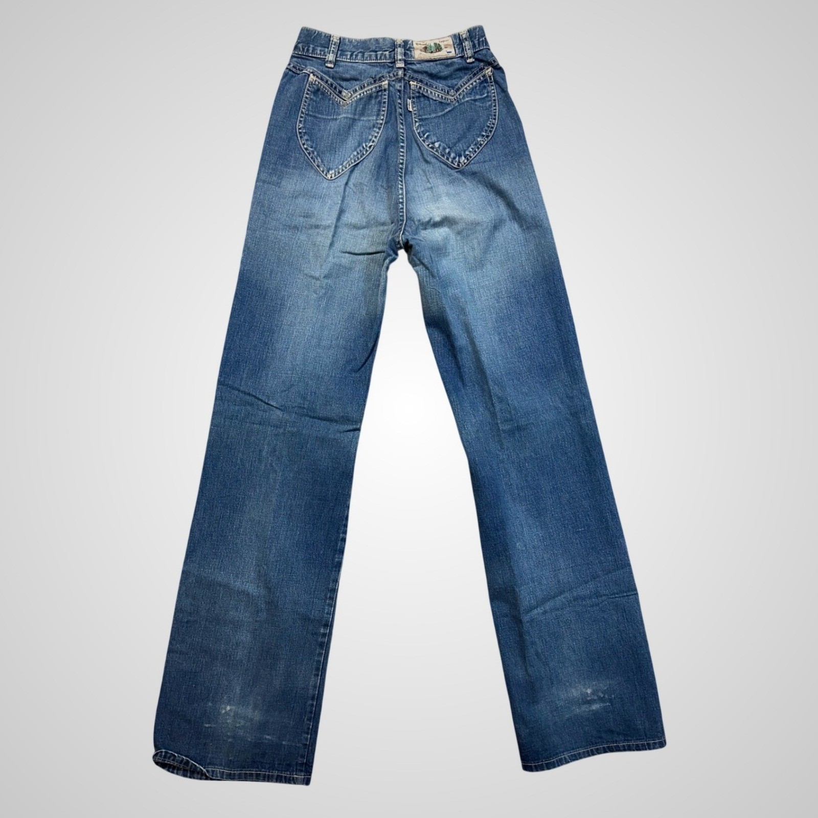 Levi&rsquo;s Redwood Empire Jeans Womens Blue 23X32 Vintage Heart Pocket Wide Leg 70s