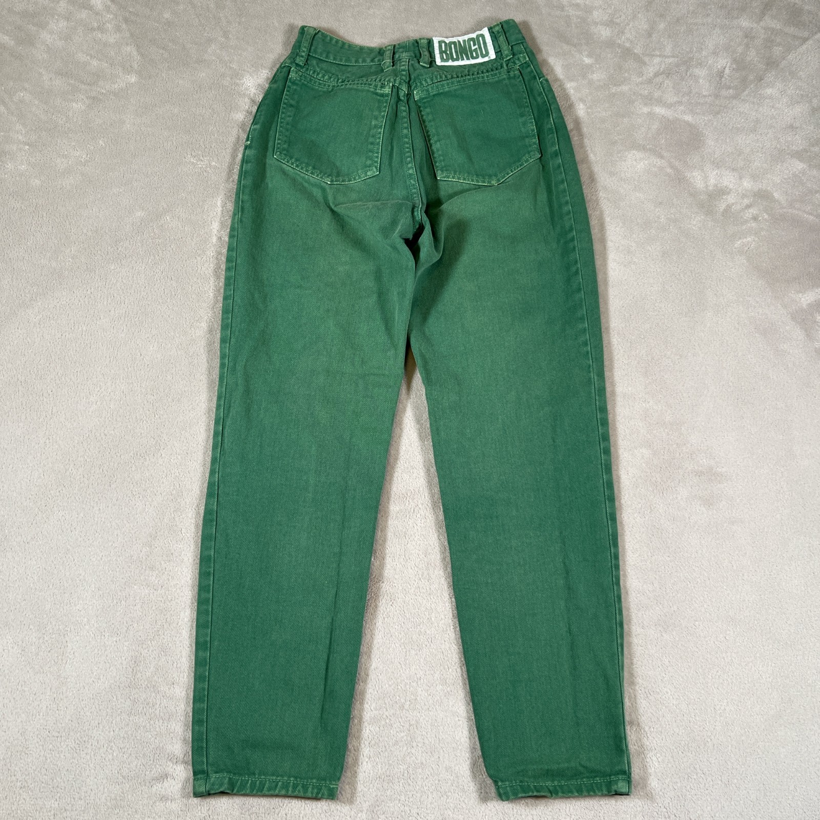 Vintage 80s Bongo Mom Jeans Women&rsquo;s Size 7 Forest Green High Waisted Made In USA