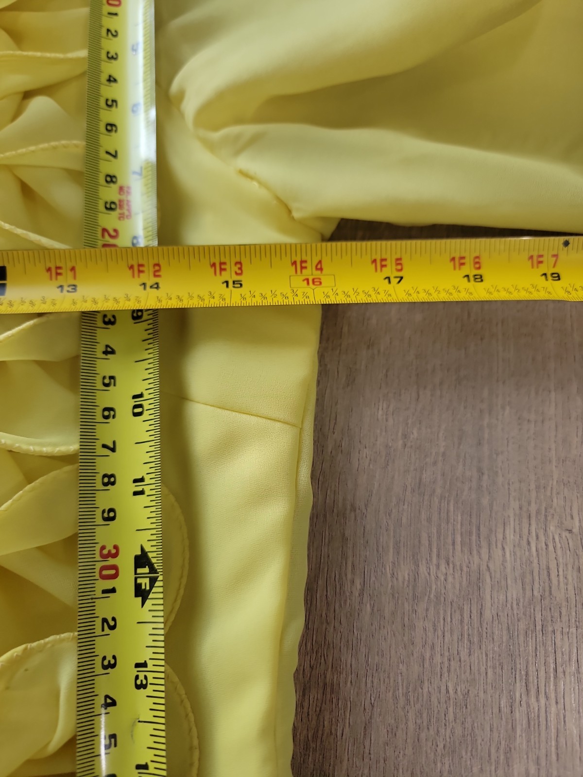 VTG 60&rsquo;s&rsquo;70s Pouponne Anvers Belgium Yellow Chiffon Ruffle Mini Dress Mod