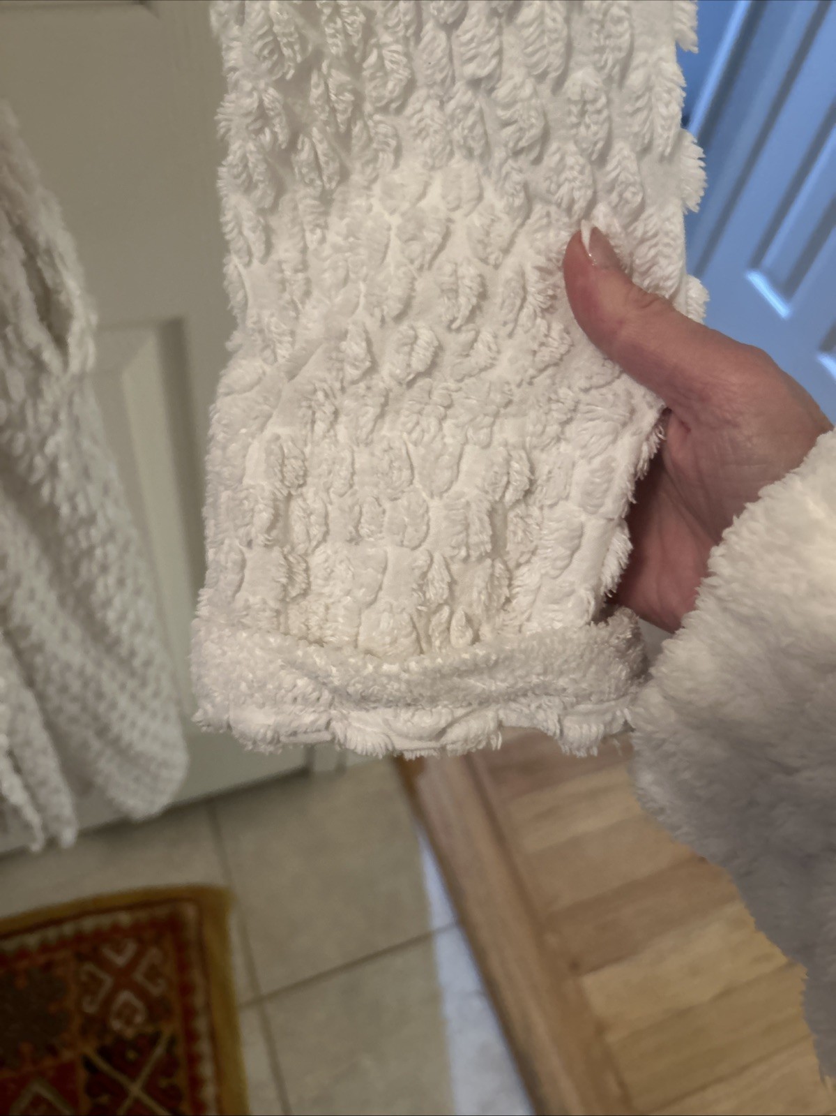 Vintage White Stan Herman chenille robe