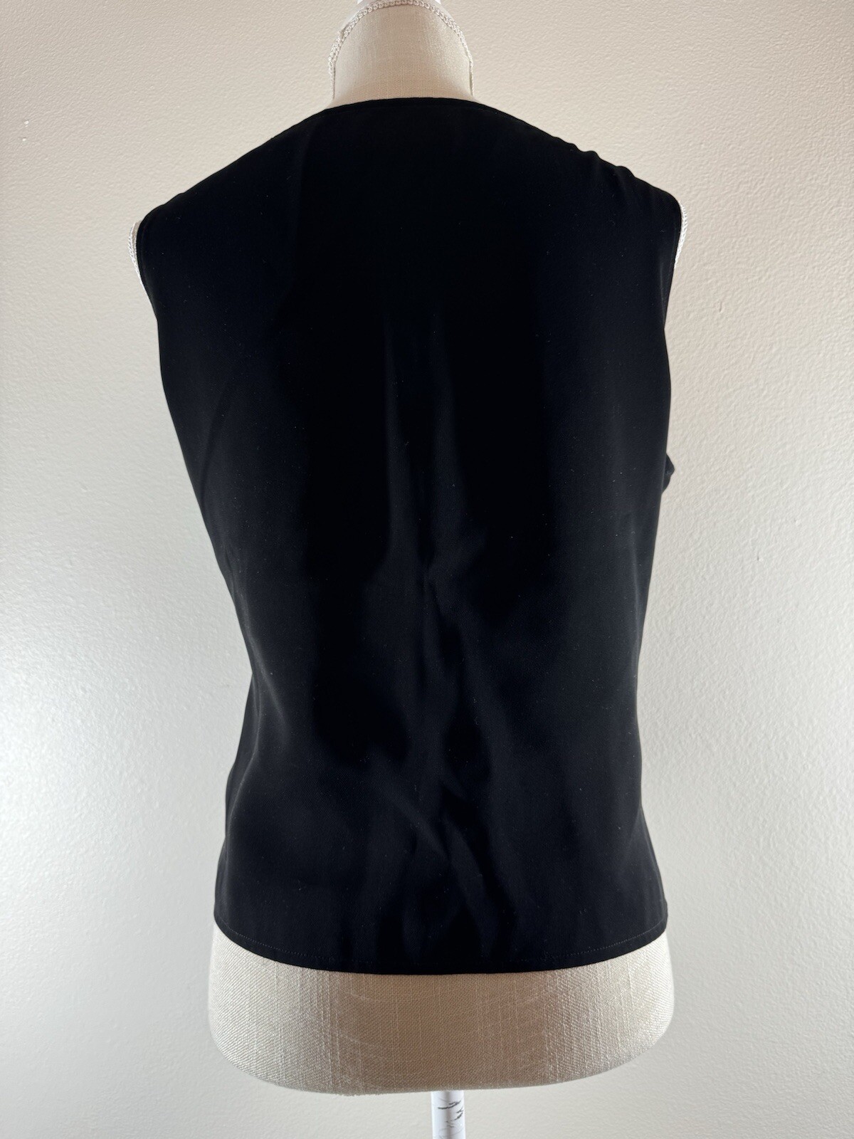 Vtg 90&rsquo;s Harold&rsquo;s Black Solid Sleeveless Short Top Cocktail/Party Top Size 12