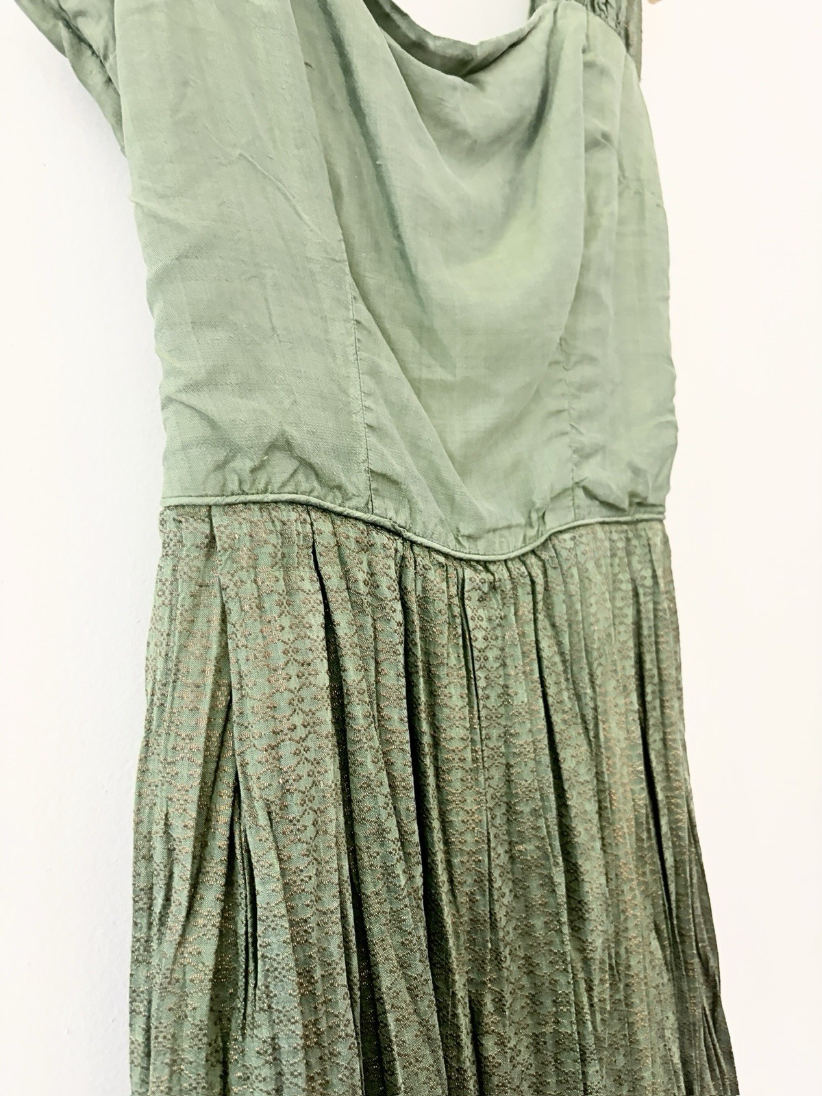40s 50s Couture/Custom Made Gold Lamé Cocktail Dress Boning Old Hollywood XS