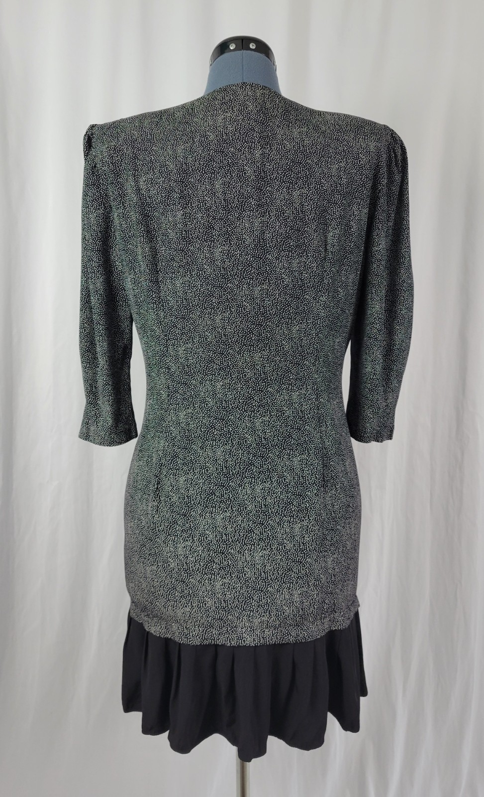 Vintage Byer Too! Black & White Dropped Waist Sheath Dress Size 11