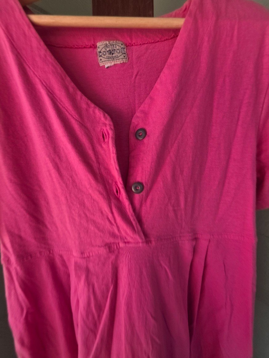 1990&rsquo;s United Cotton Company Pink Garment Dyed Dress